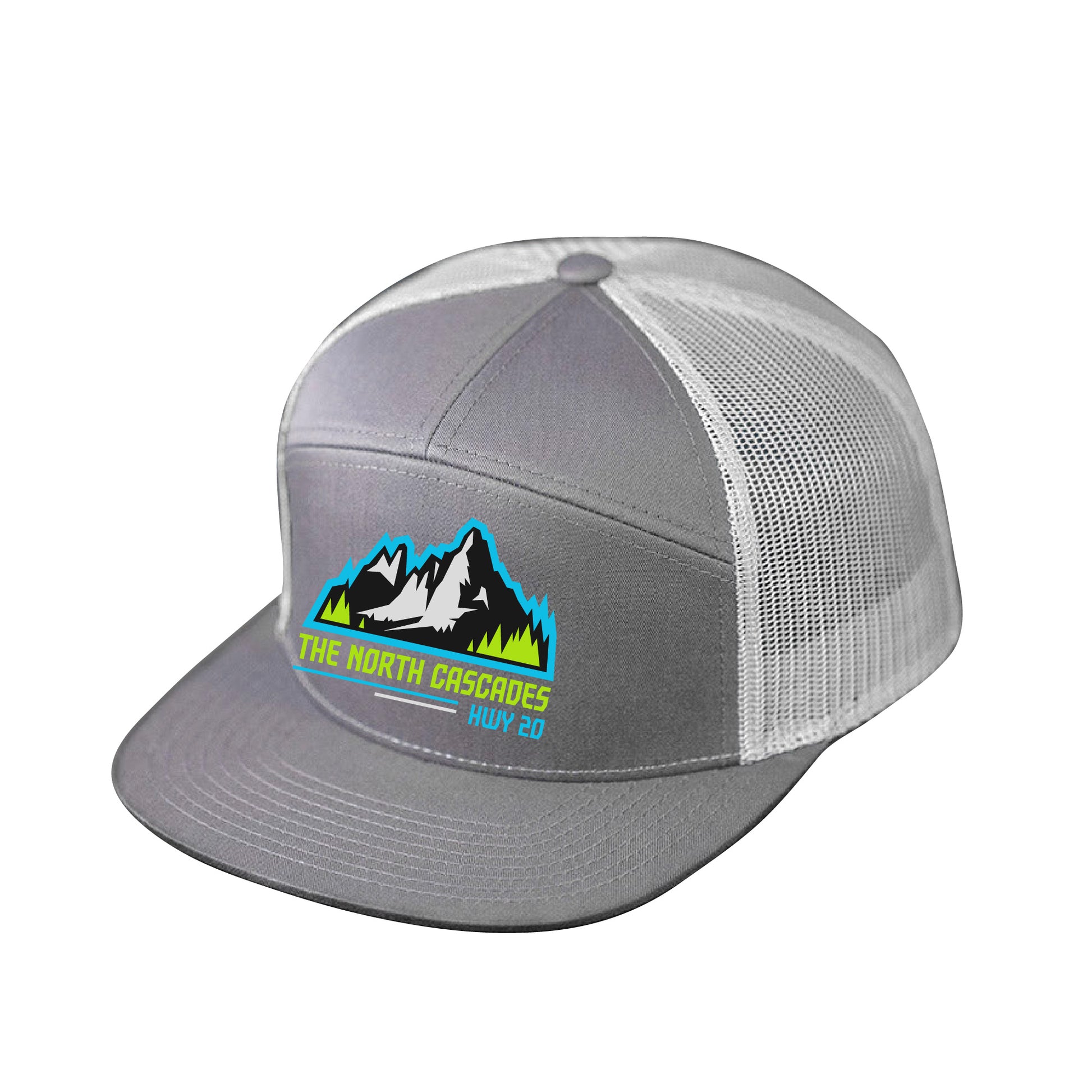 North Cascades - Embroidered 7 panel cap