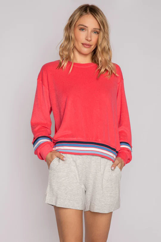 Sporty Stripe Long Sleeve Top