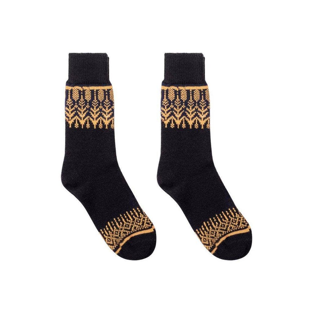 Nordic Socks Merino Wool in PERFORM™ (Yule - Black) - Unisex