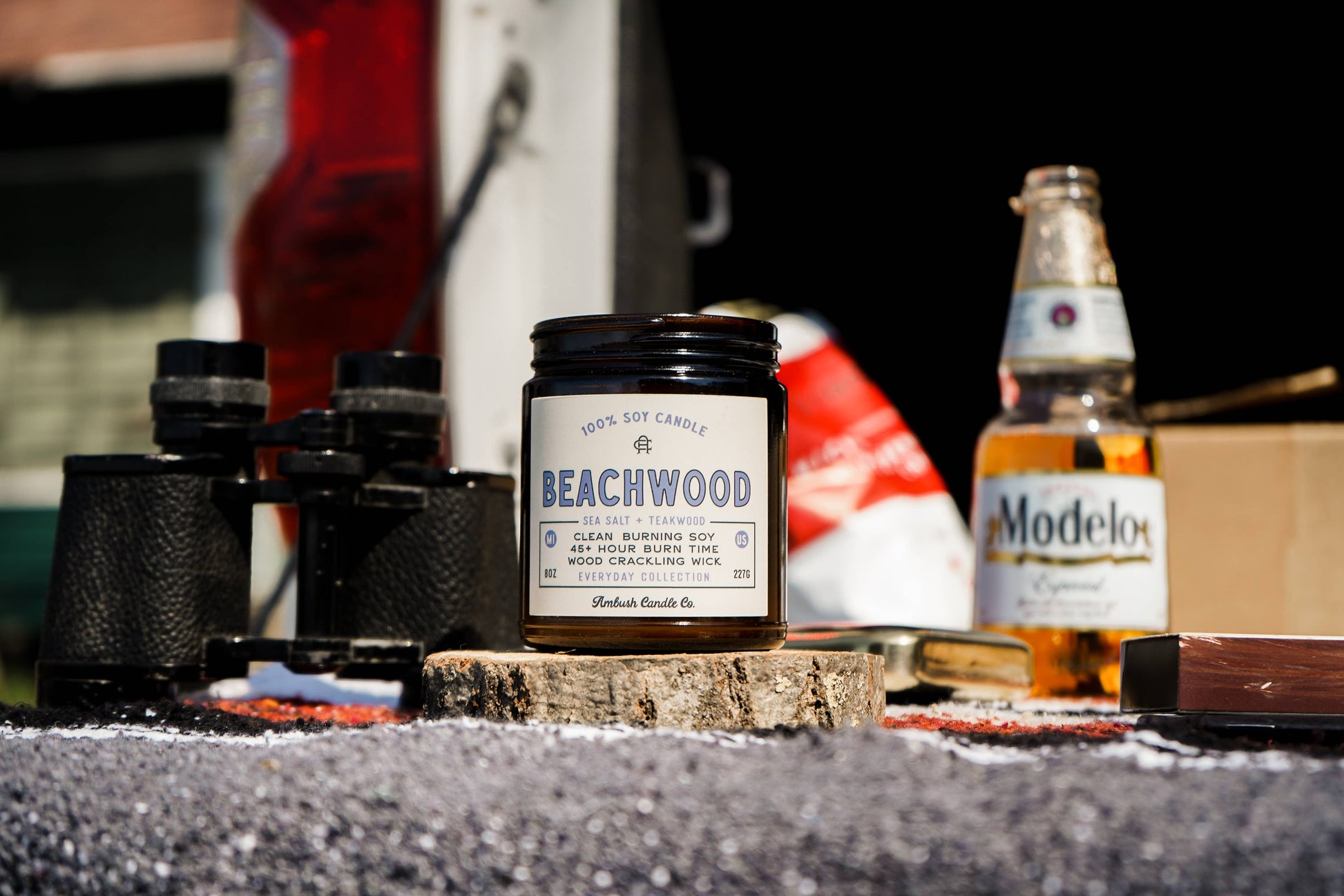 Beachwood | Sea Salt + Teakwood 8oz Soy Candle