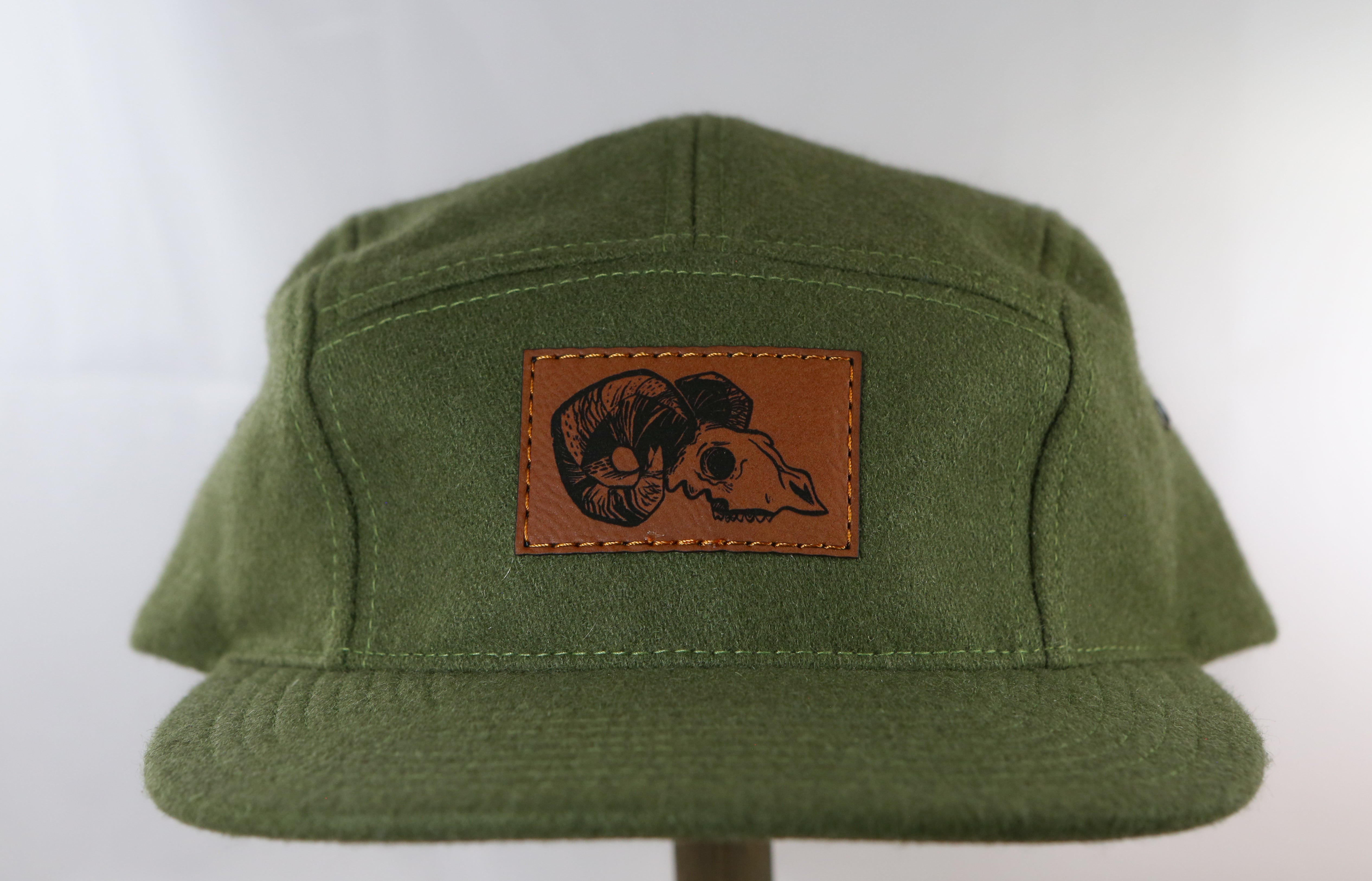 Ram Skull- Wool 5 panel cap