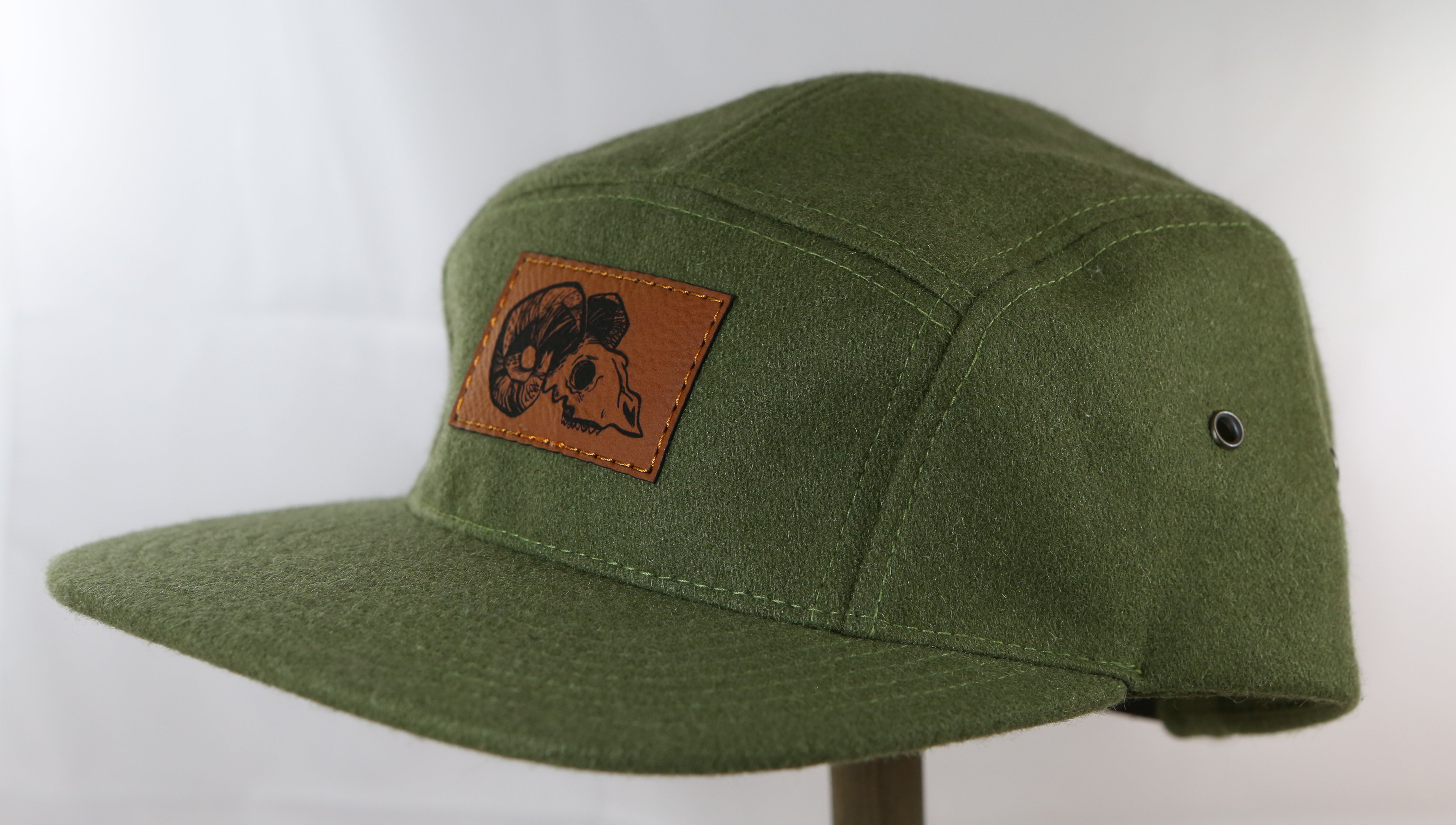 Ram Skull- Wool 5 panel cap