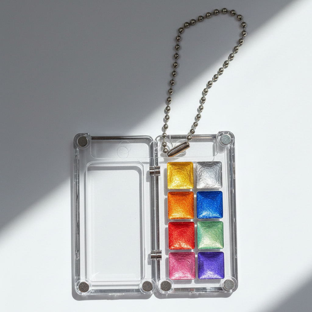Portable Mini High Pigment Watercolor Paints Keychain (8 colors)