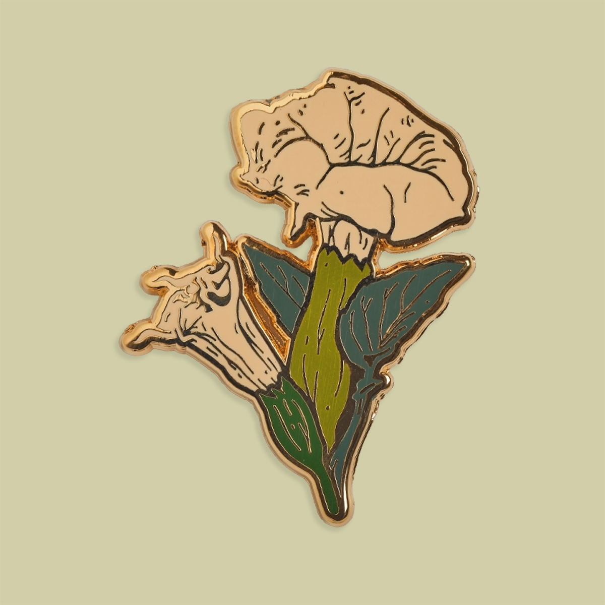 Enamel Pin: Datura 1.25"