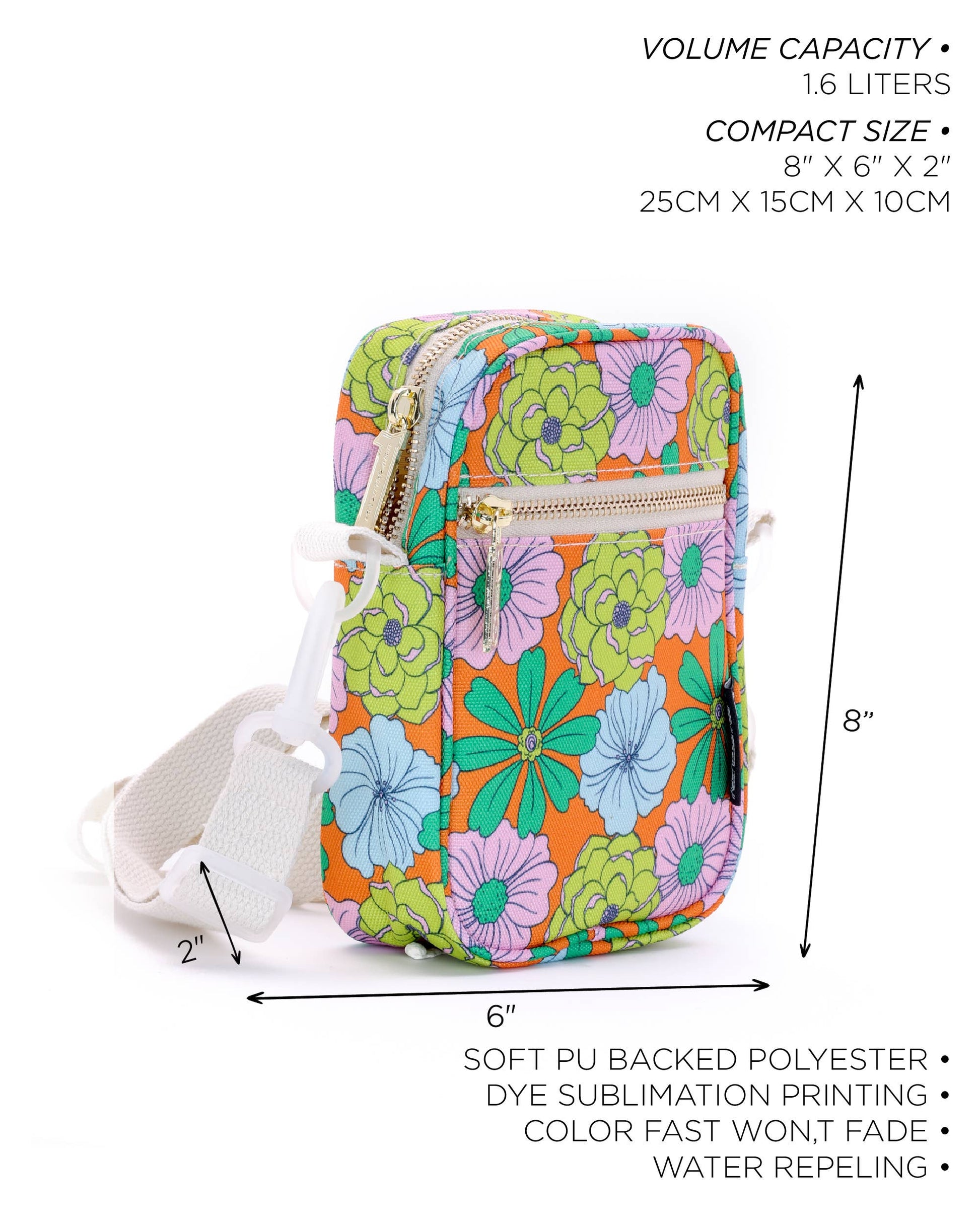 Mini Brick Bag - Floral Orange