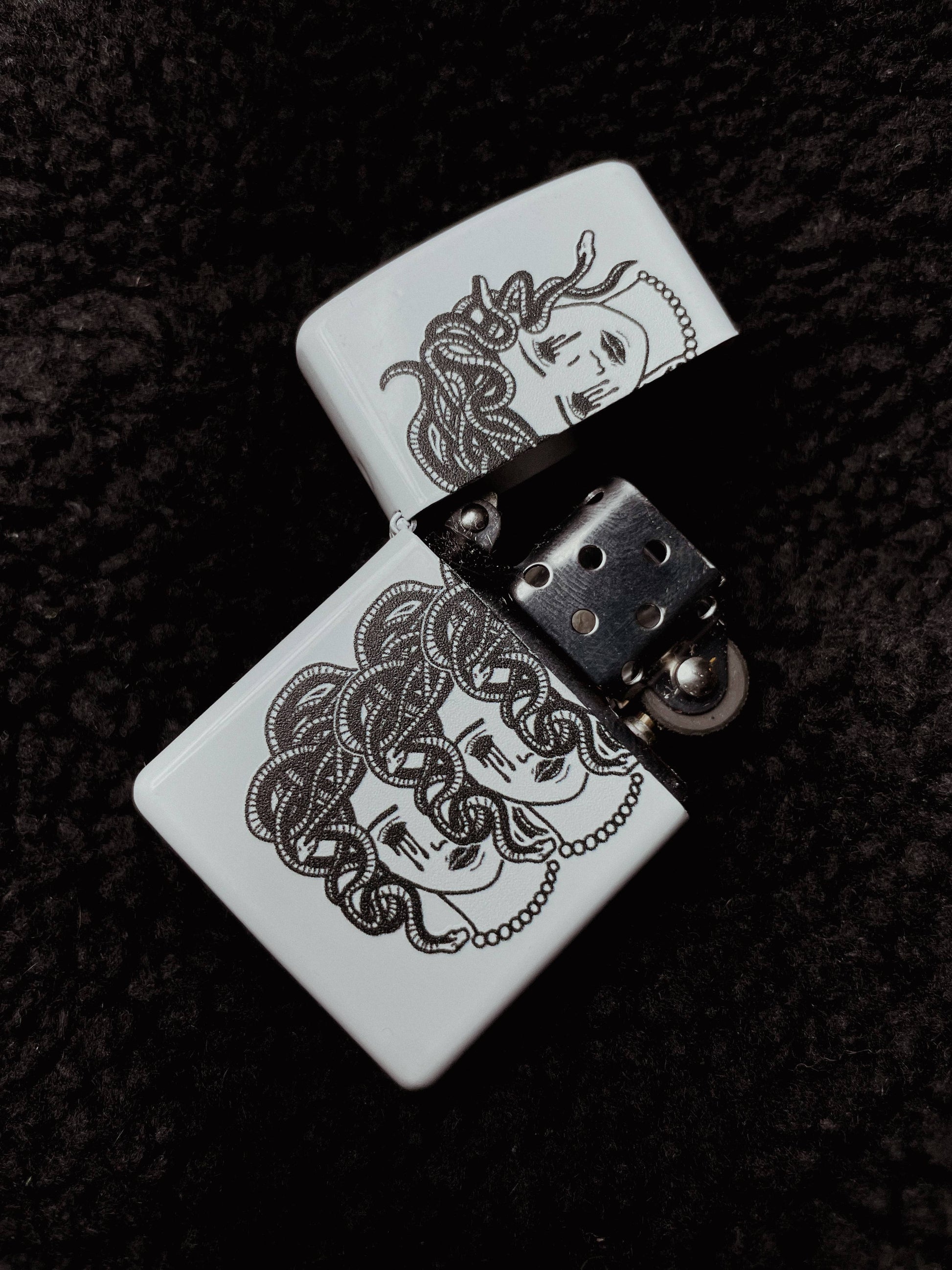 Refillable Medusa Woman Lighter Wind Proof