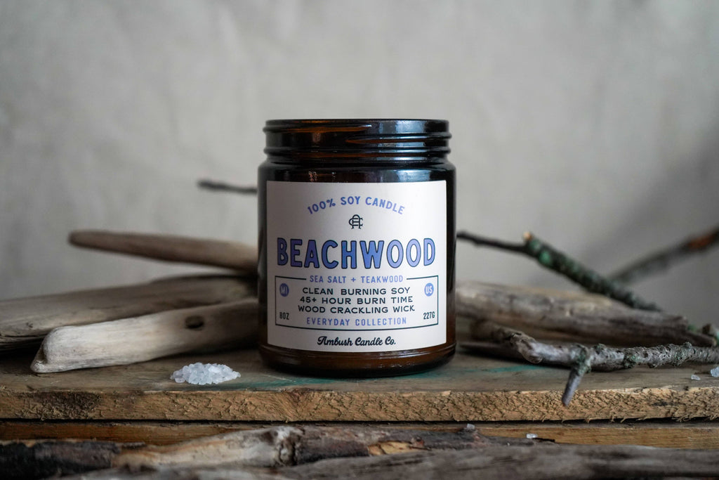 Beachwood | Sea Salt + Teakwood 8oz Soy Candle