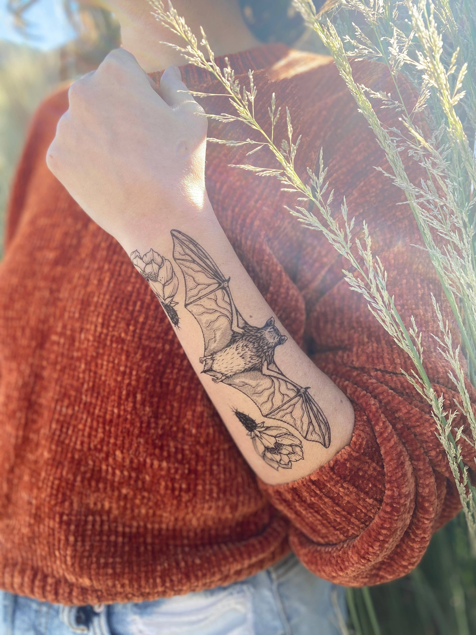 Free-tailed Bat Temporary Tattoo