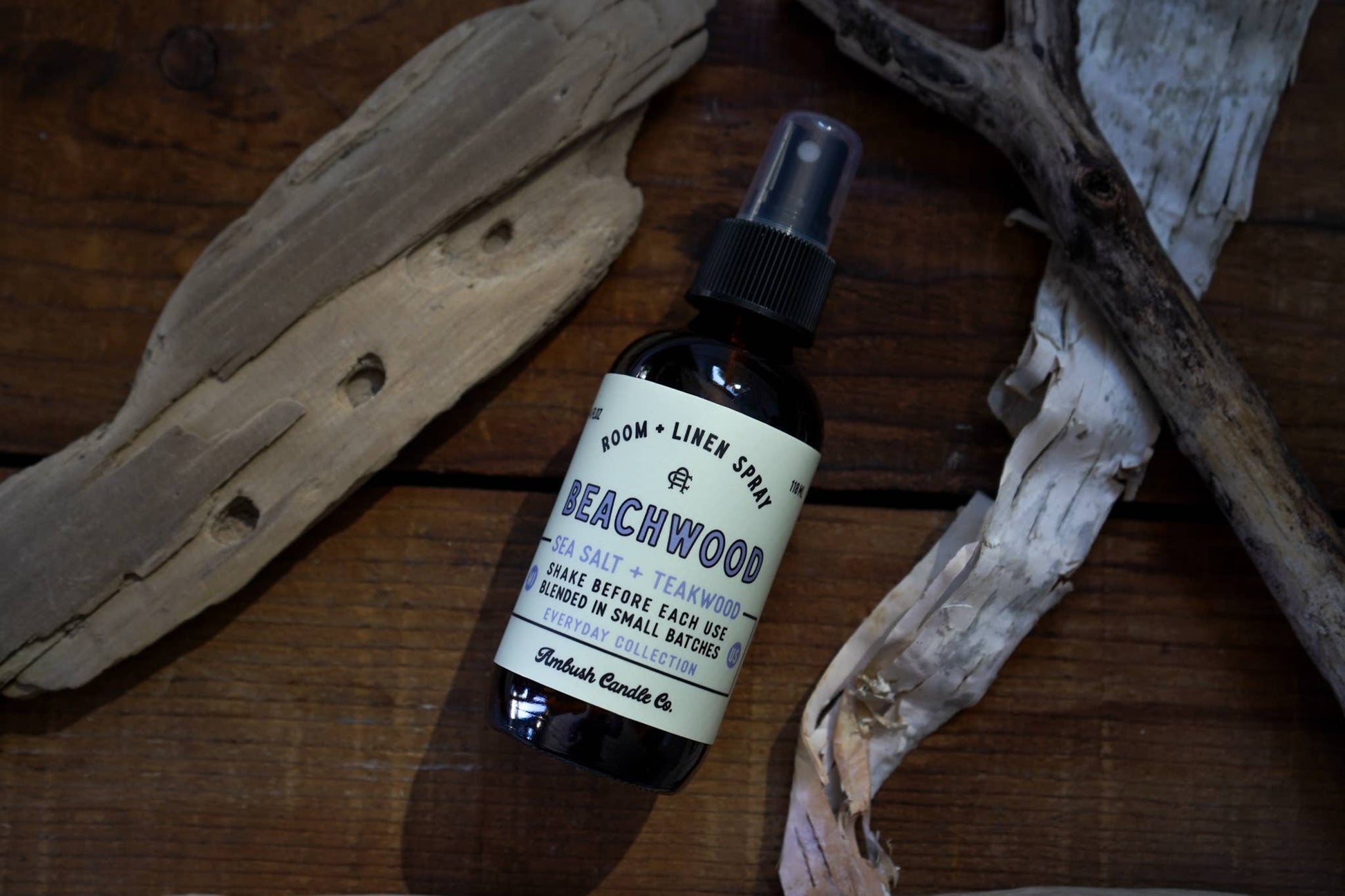 Beachwood | Sea Salt + Teakwood 4oz Room + Linen Spray