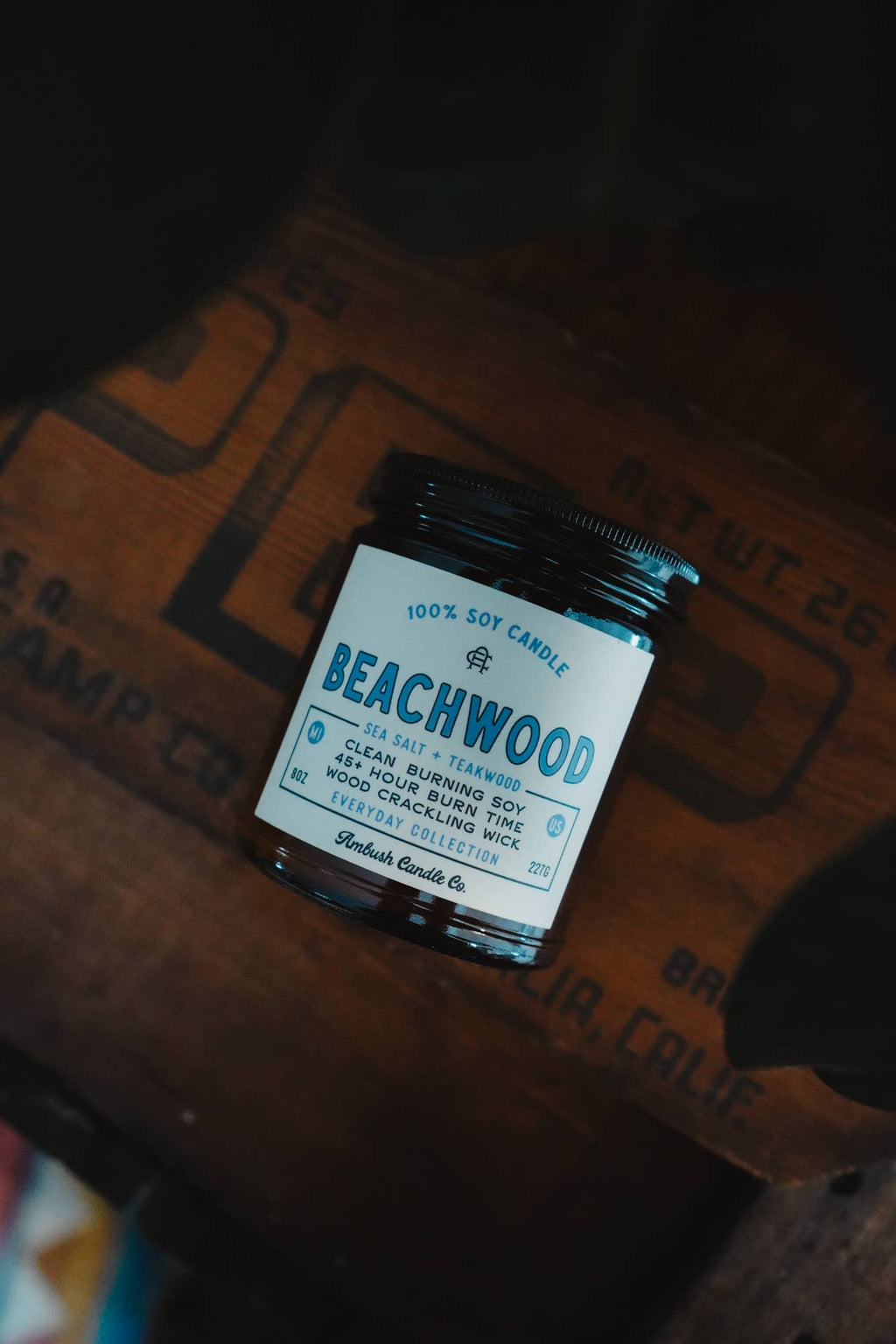 Beachwood | Sea Salt + Teakwood 8oz Soy Candle