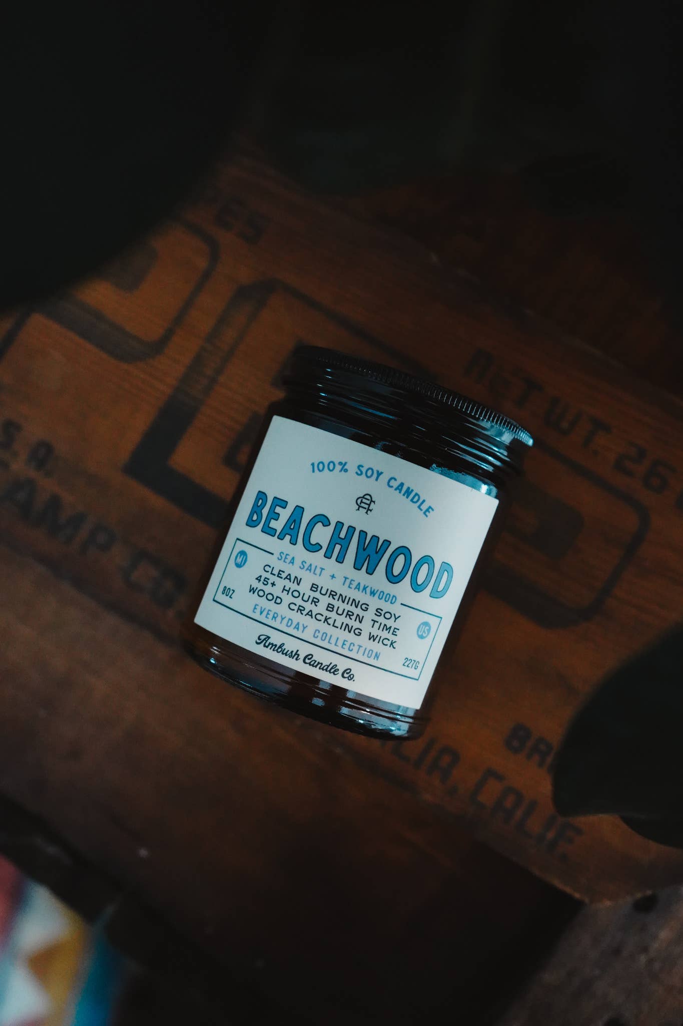 Beachwood | Sea Salt + Teakwood 8oz Soy Candle