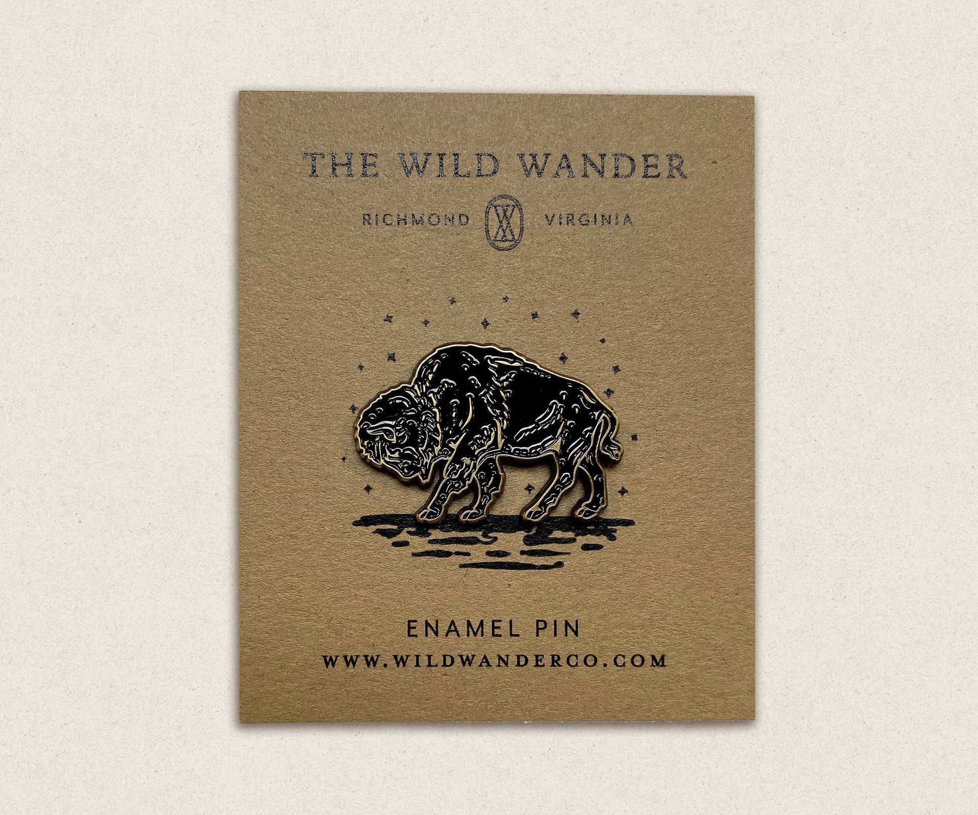 Bison Enamel Pin