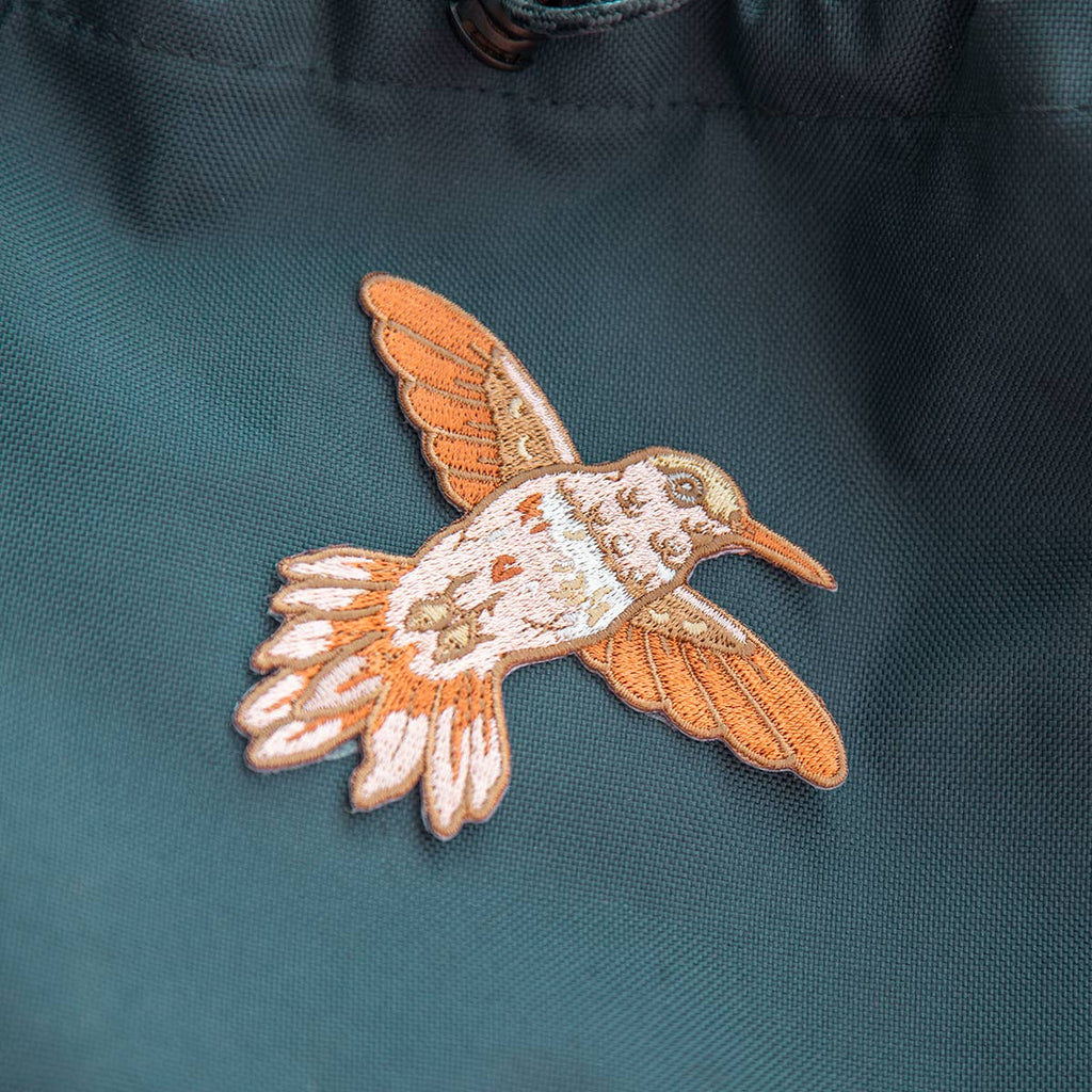 Hummingbird Embroidered Patch, Iron on Patch