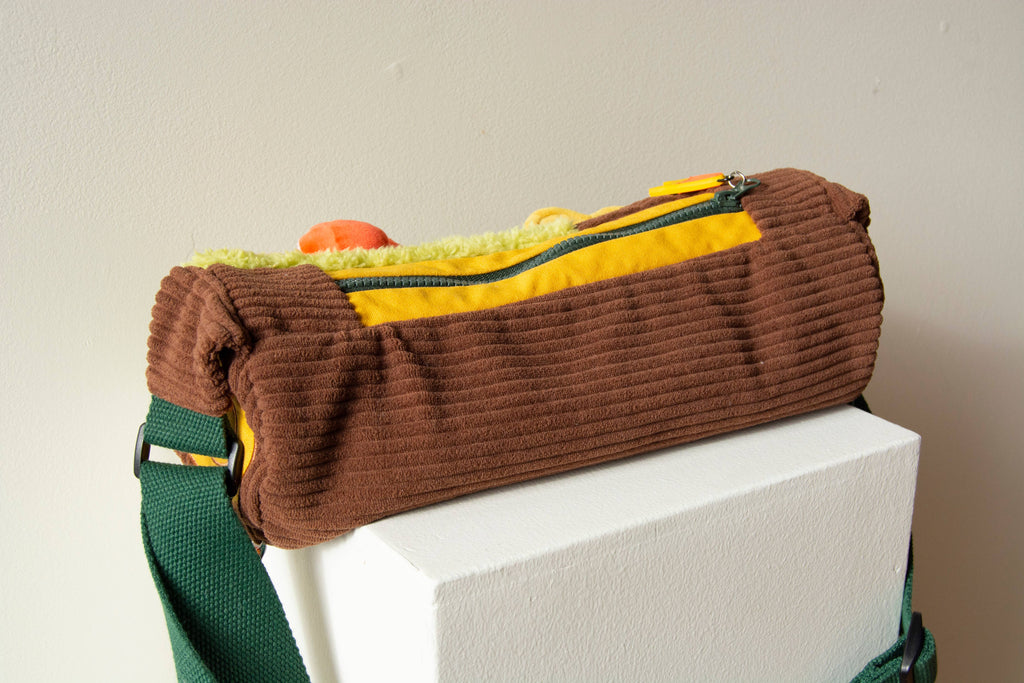 Corduroy Log Crossbody Bag