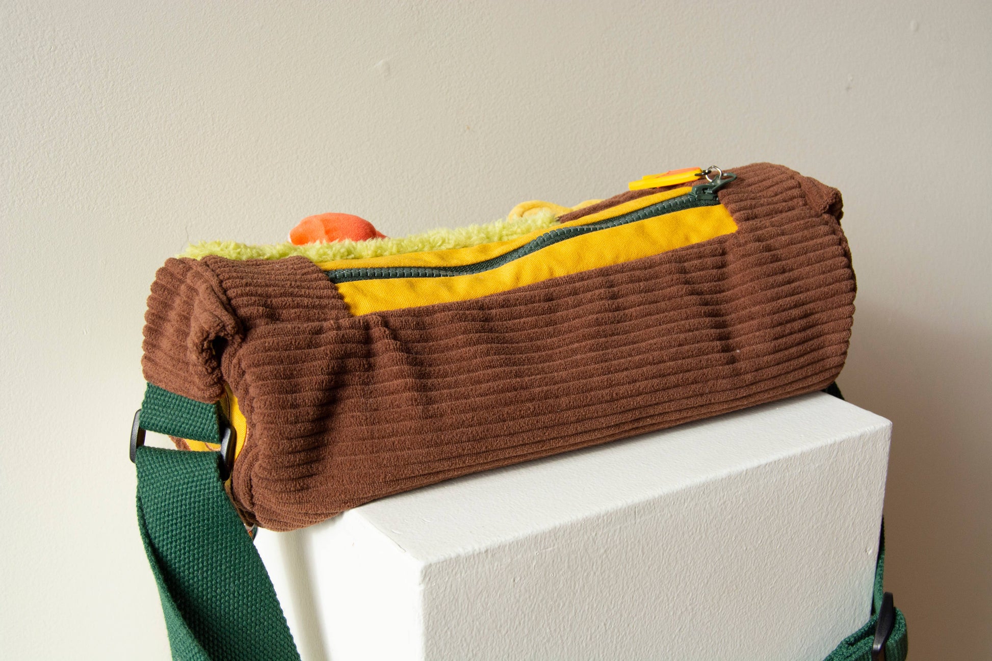 Corduroy Log Crossbody Bag