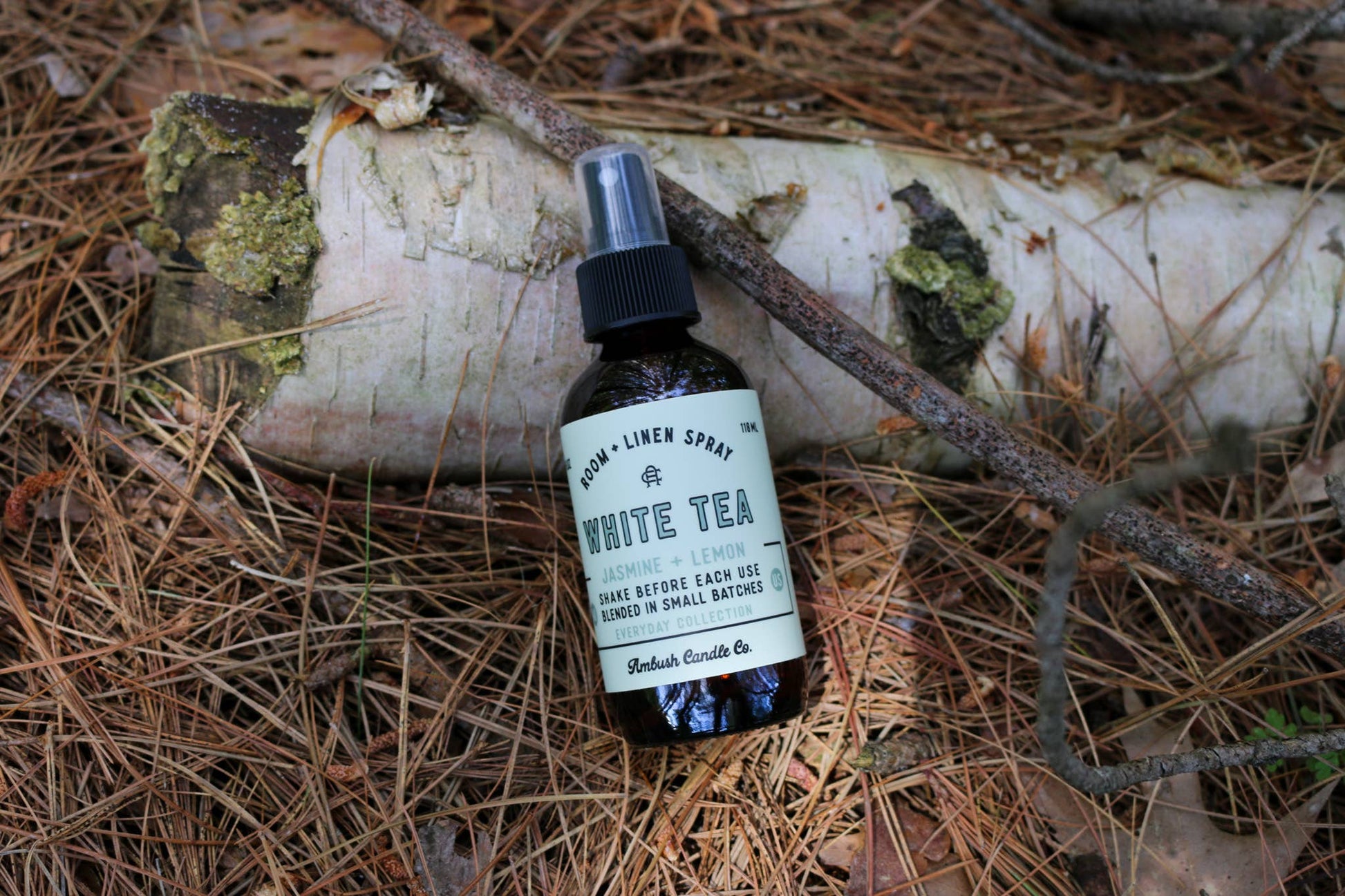 White Tea | Jasmine + Lemon 4oz Room + Linen Spray