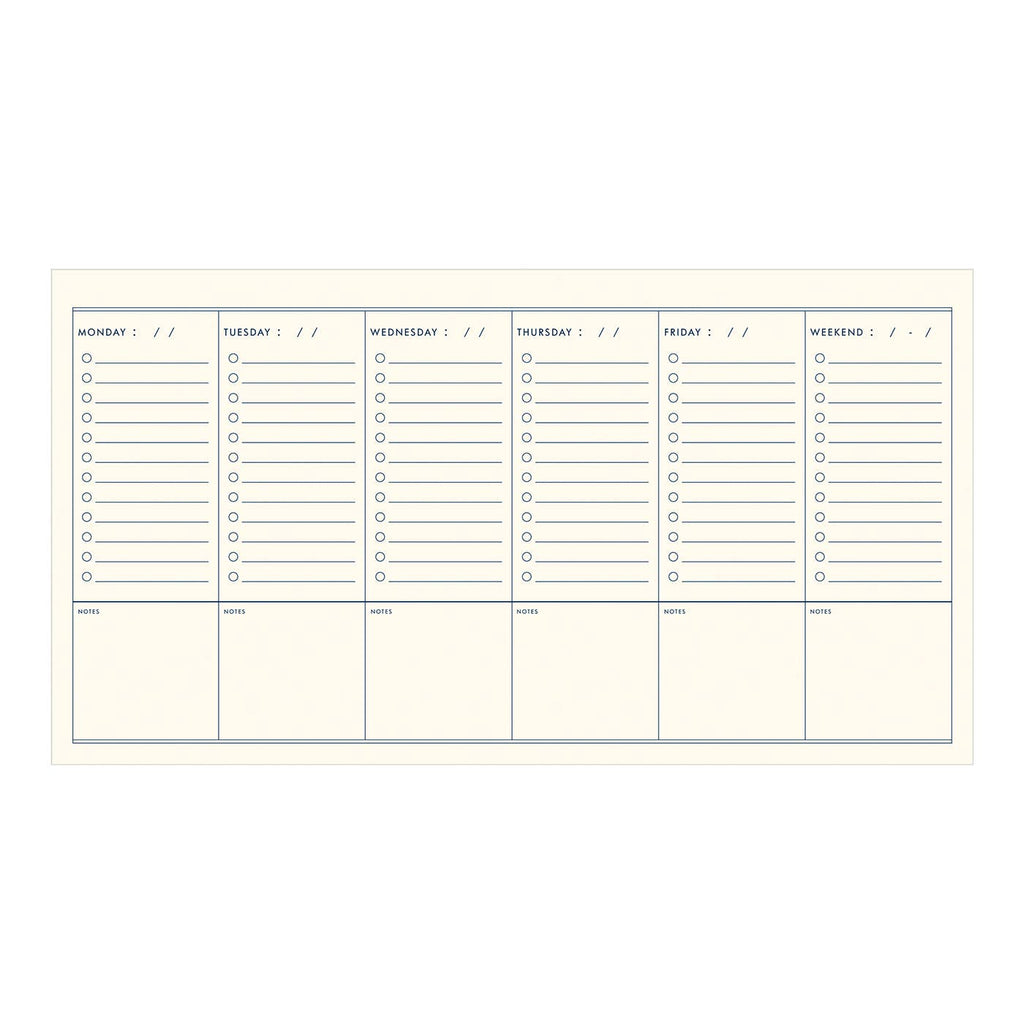 To Do Simple Undated Weekly Planner