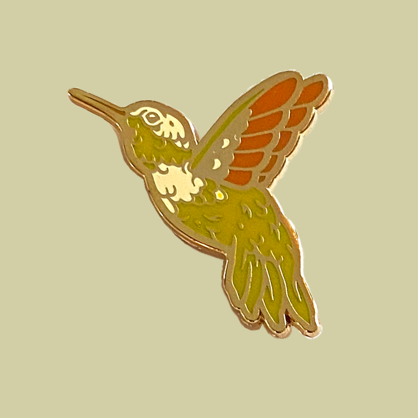 Hummingbird Enamel Pin 1.25”