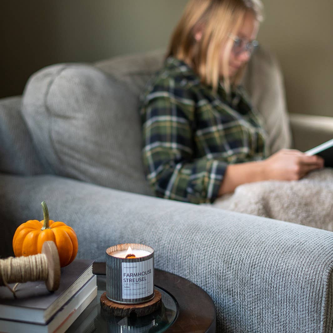 Girlfriend Rustic Vintage Farmhouse Wood Wick Candle