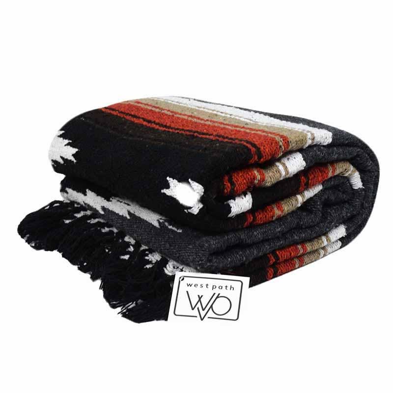 Retro Charcoal Grey Baja Diamond Blanket