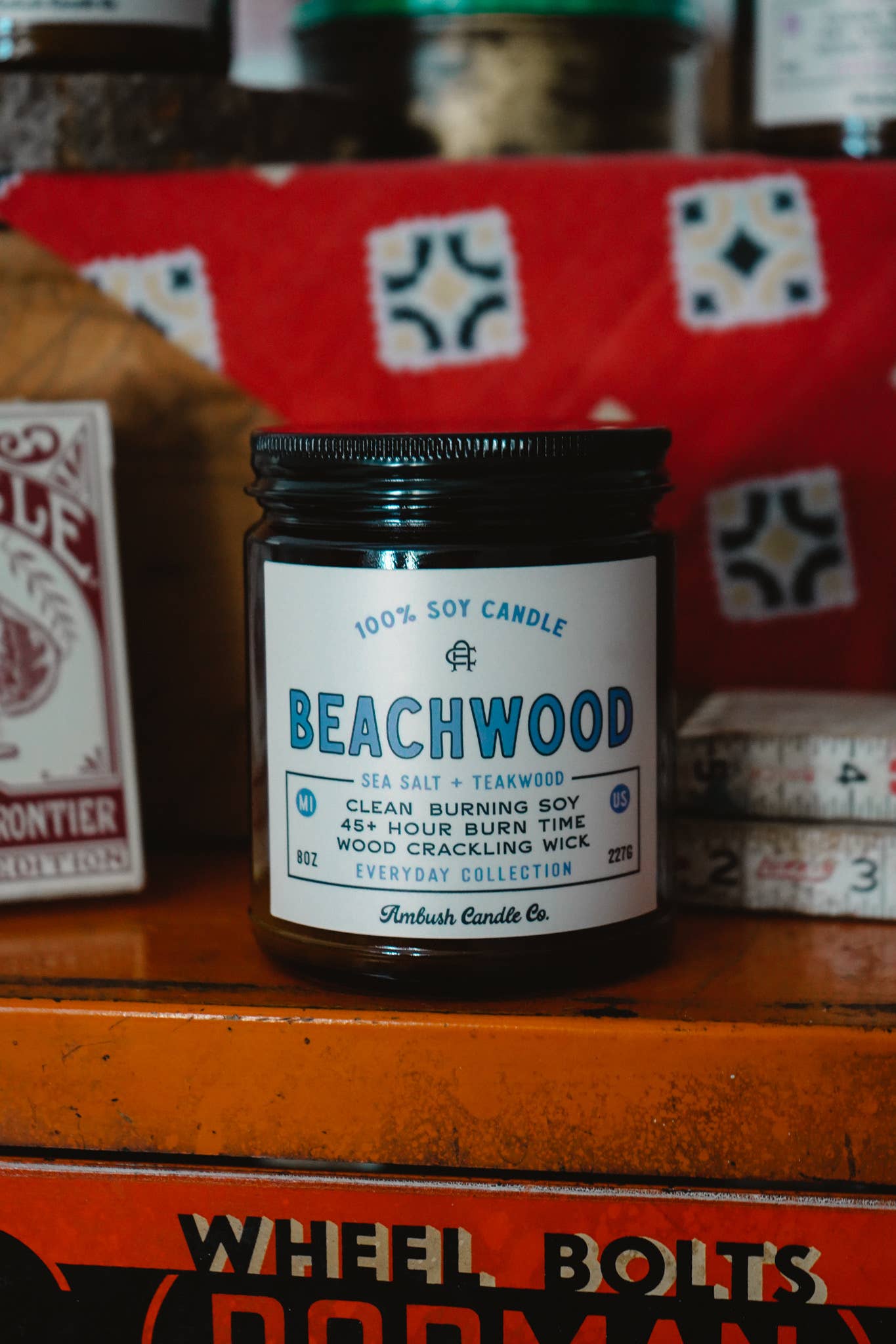 Beachwood | Sea Salt + Teakwood 8oz Soy Candle
