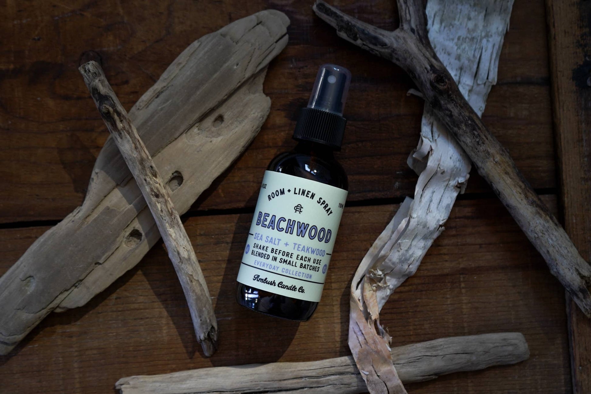Beachwood | Sea Salt + Teakwood 4oz Room + Linen Spray