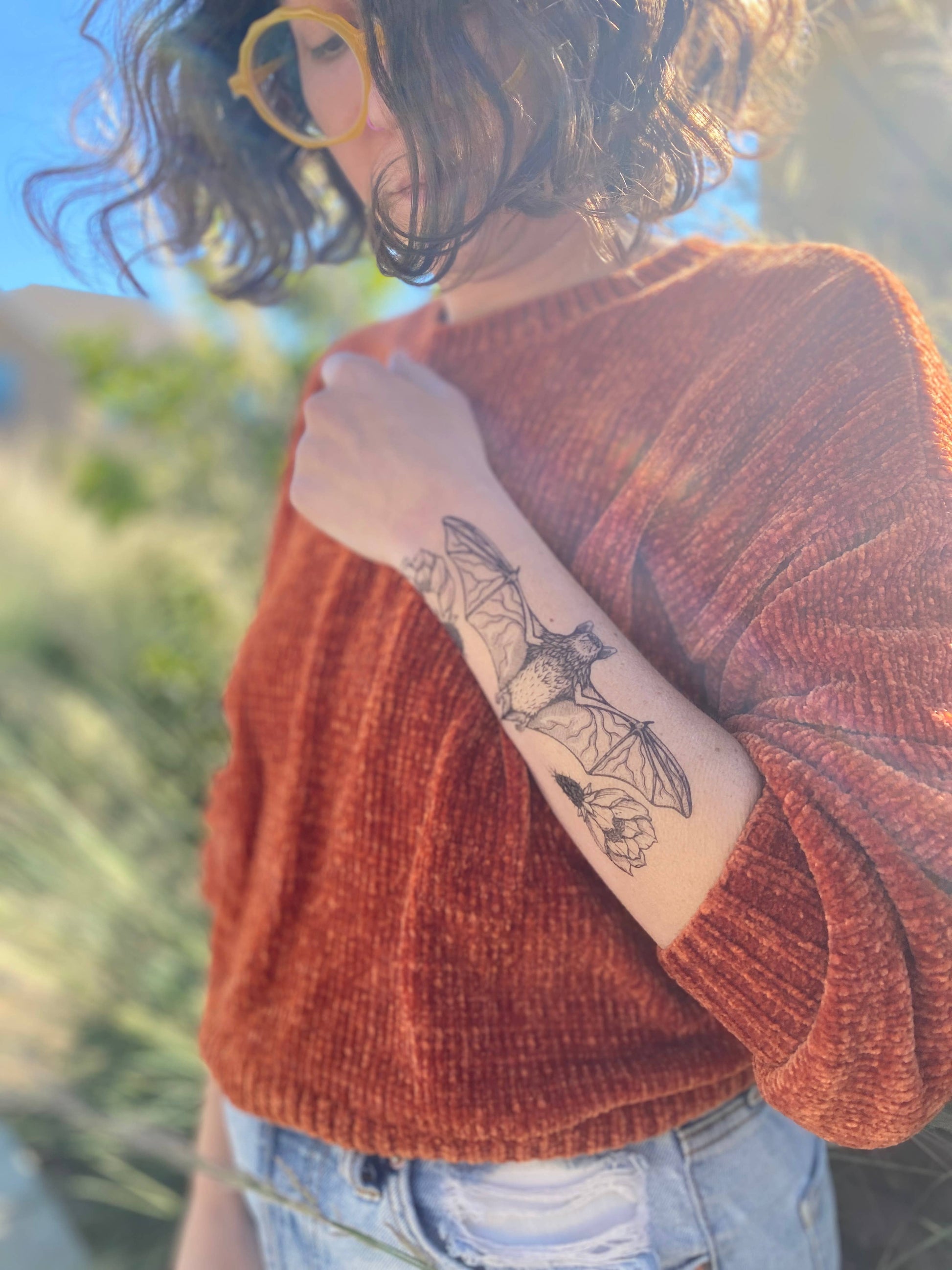 Free-tailed Bat Temporary Tattoo
