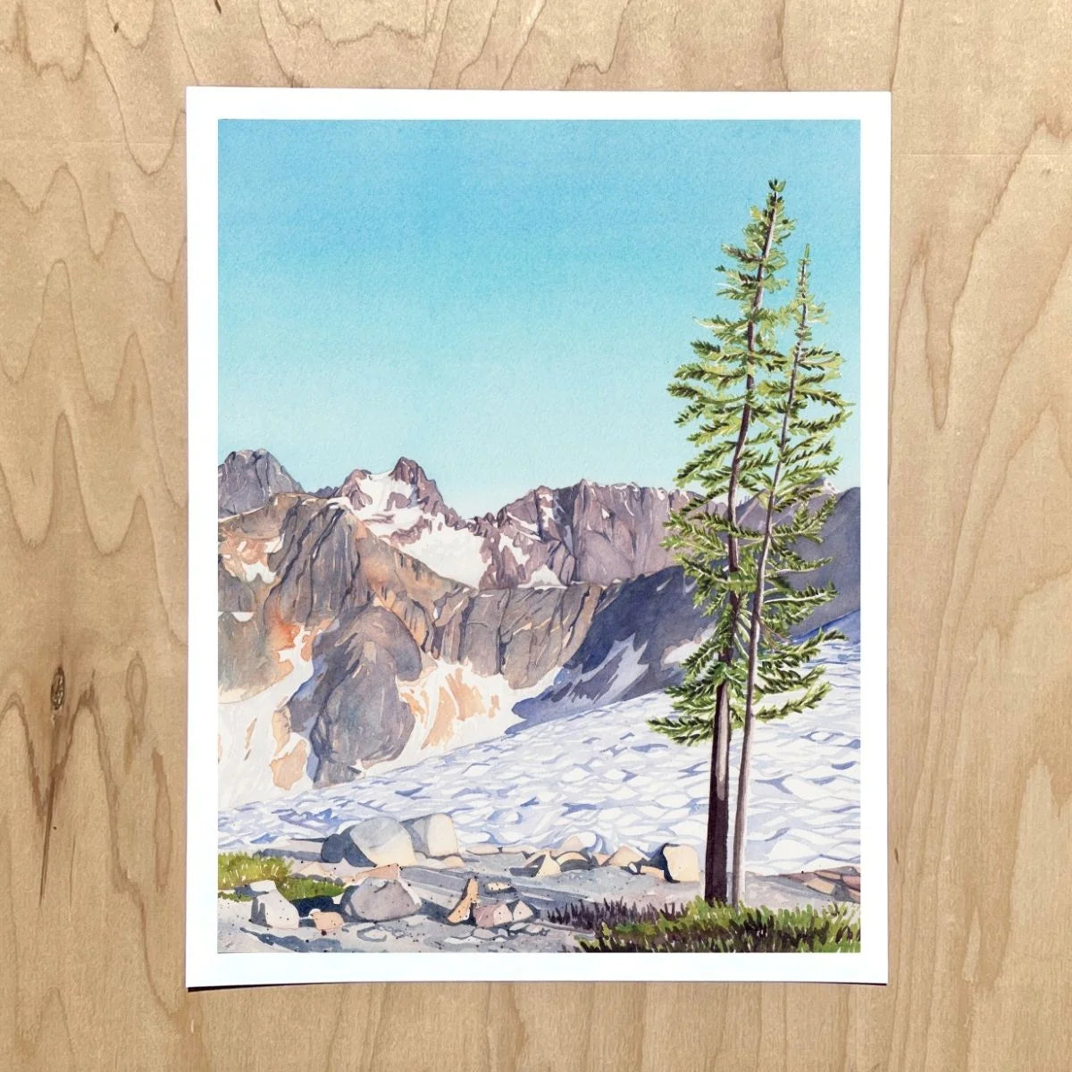 Blue Lake Couloir from Cutthroat Pass - Small Art Print
