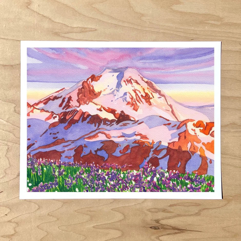 Mt Baker in the Spring - Medium Art Print