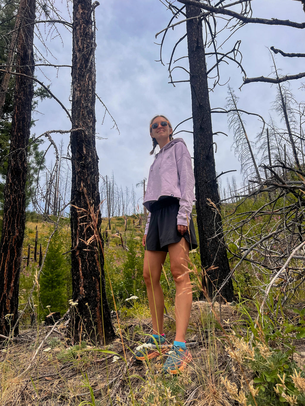 Vintage Hwy 20 - Women's Cropped Hoodie
