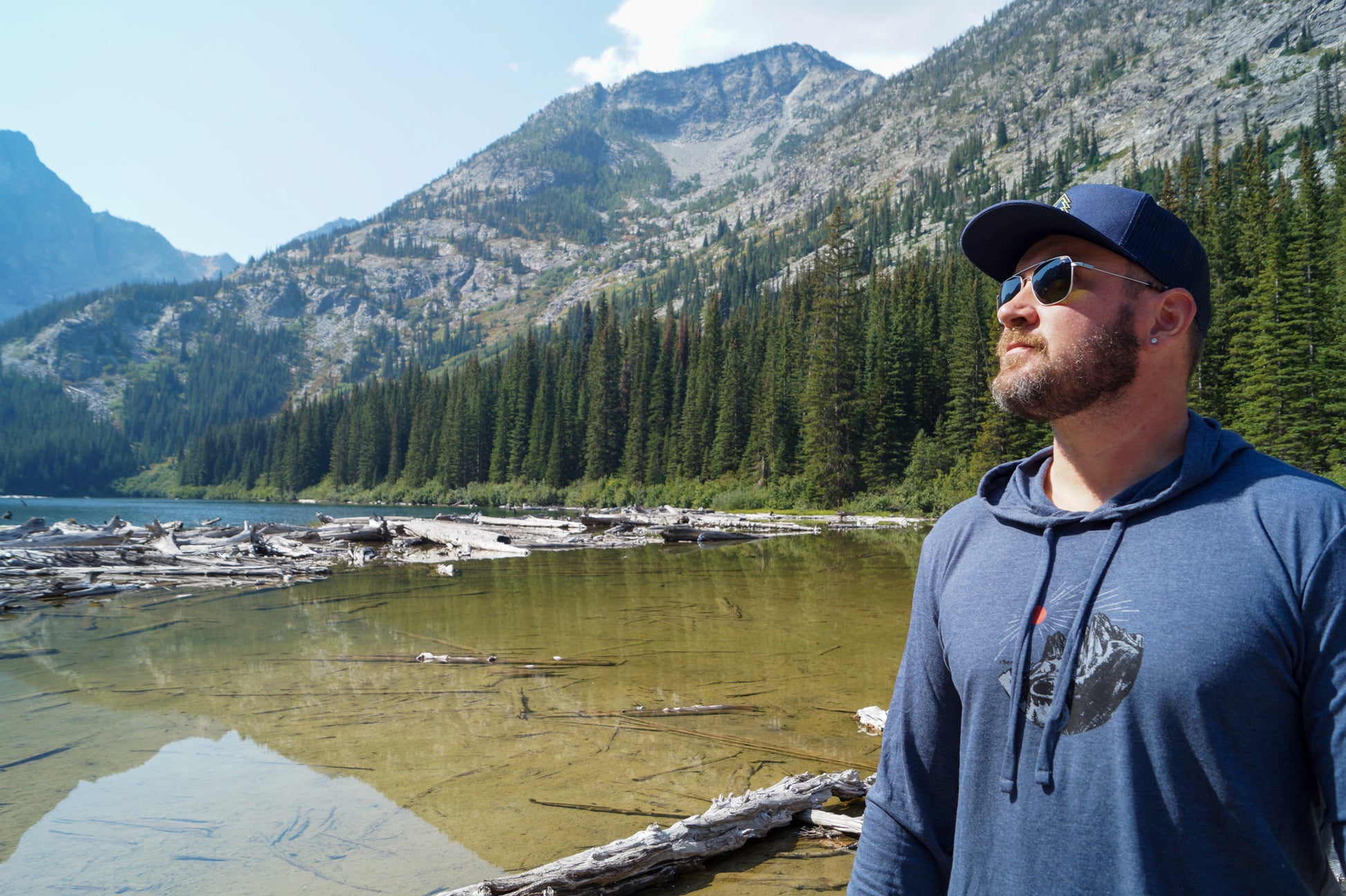 Hwy 20 - Men's Sustainable Lightweight Hoodie