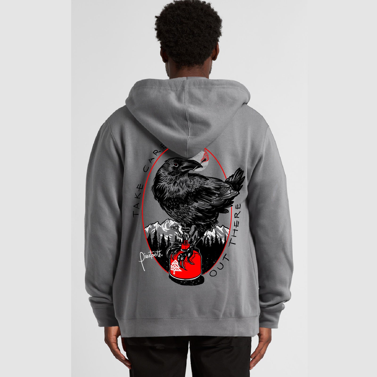 Raven - Stencil Zip Hoodie