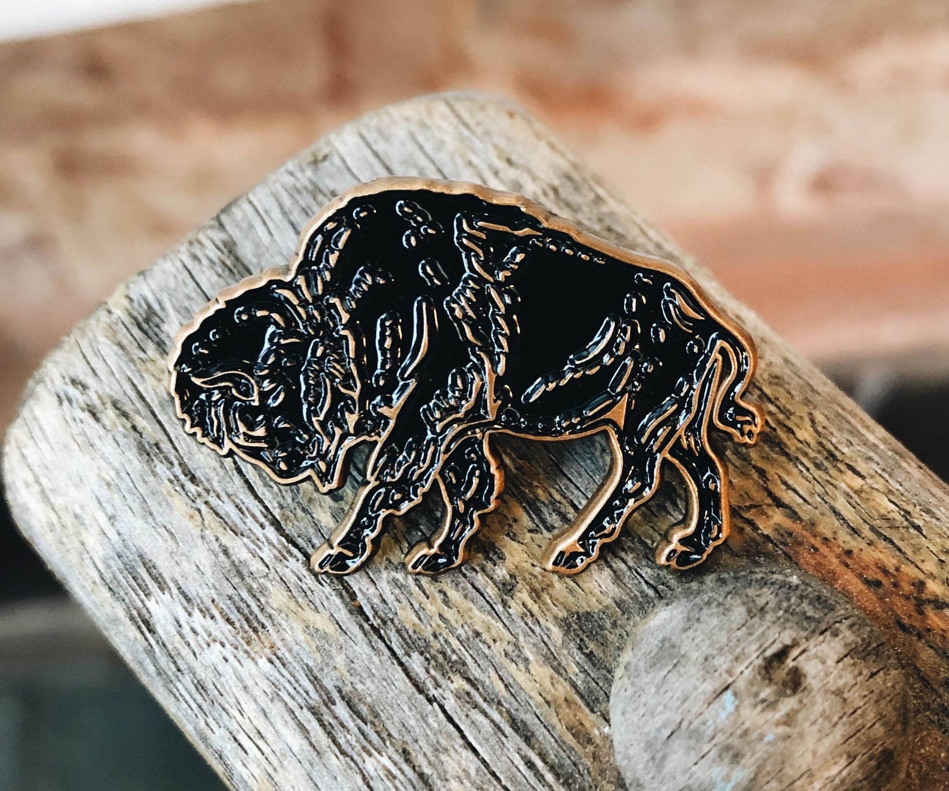 Bison Enamel Pin