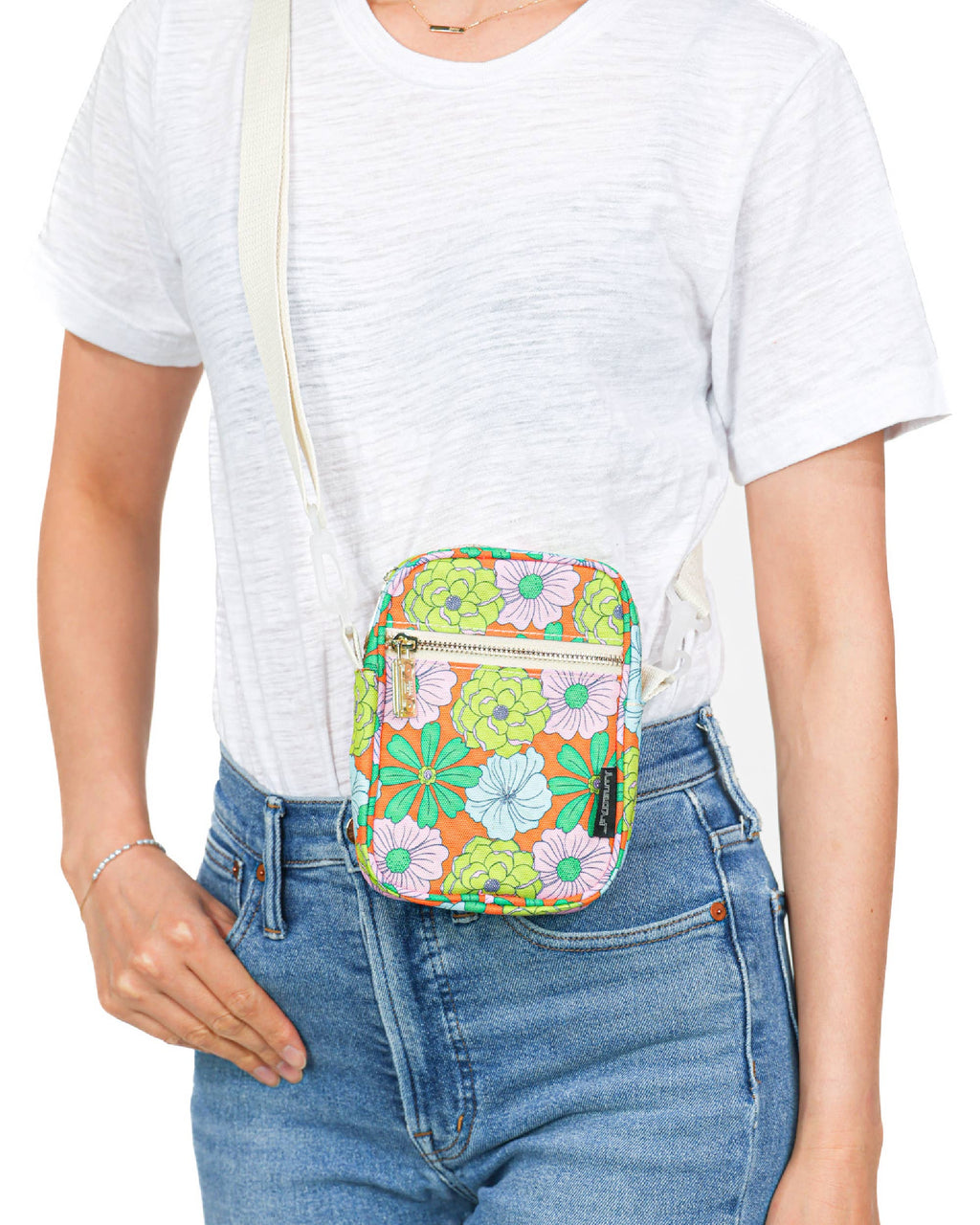 Mini Brick Bag - Floral Orange
