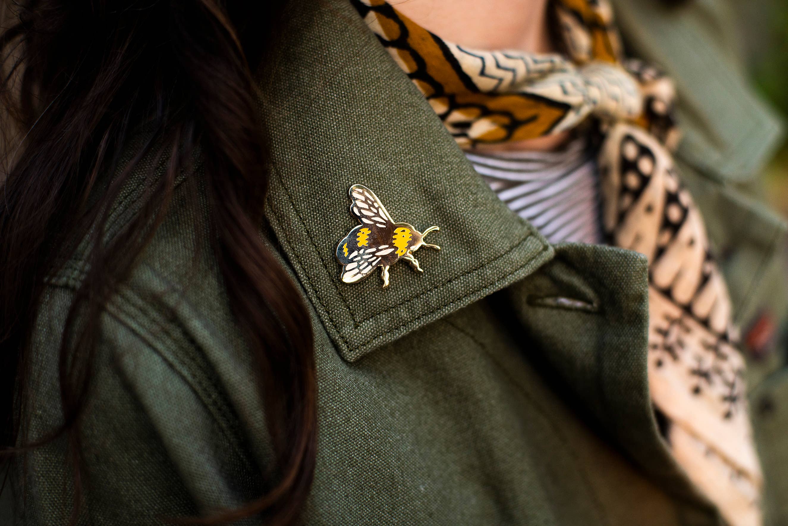 Bumble Bee Enamel Pin 1.25”