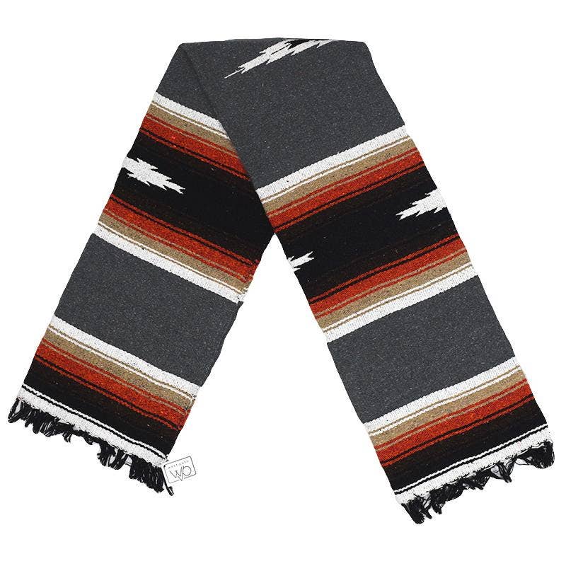 Retro Charcoal Grey Baja Diamond Blanket