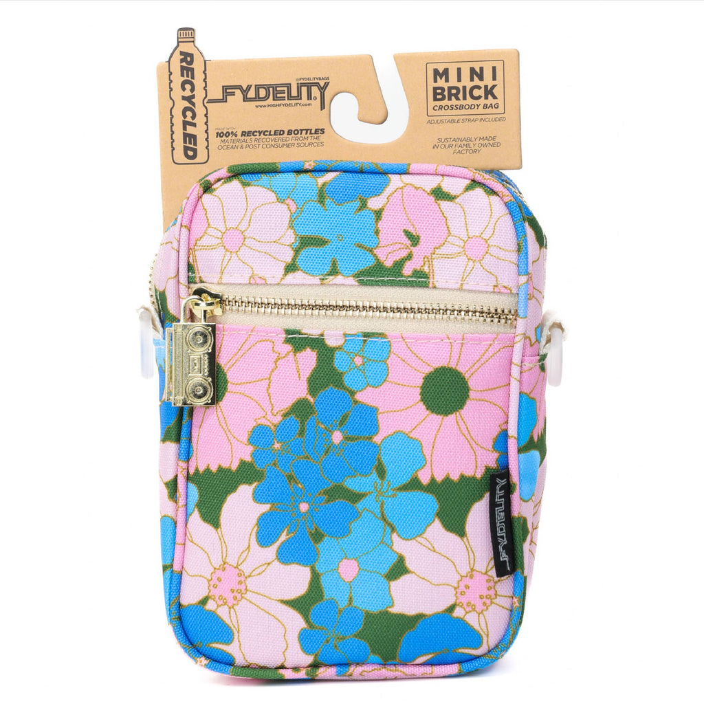 Mini Brick Bag - Floral Pink Blue