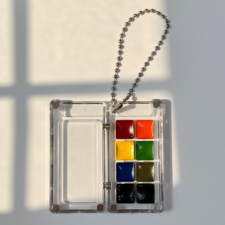 Portable Mini High Pigment Watercolor Paints Keychain (8 colors)