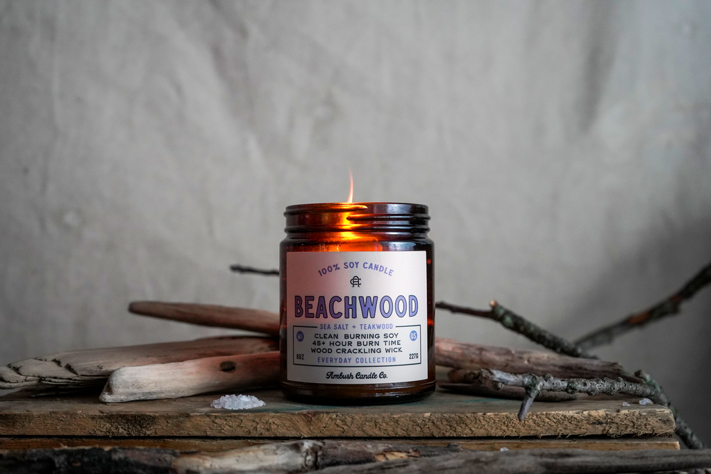 Beachwood | Sea Salt + Teakwood 8oz Soy Candle
