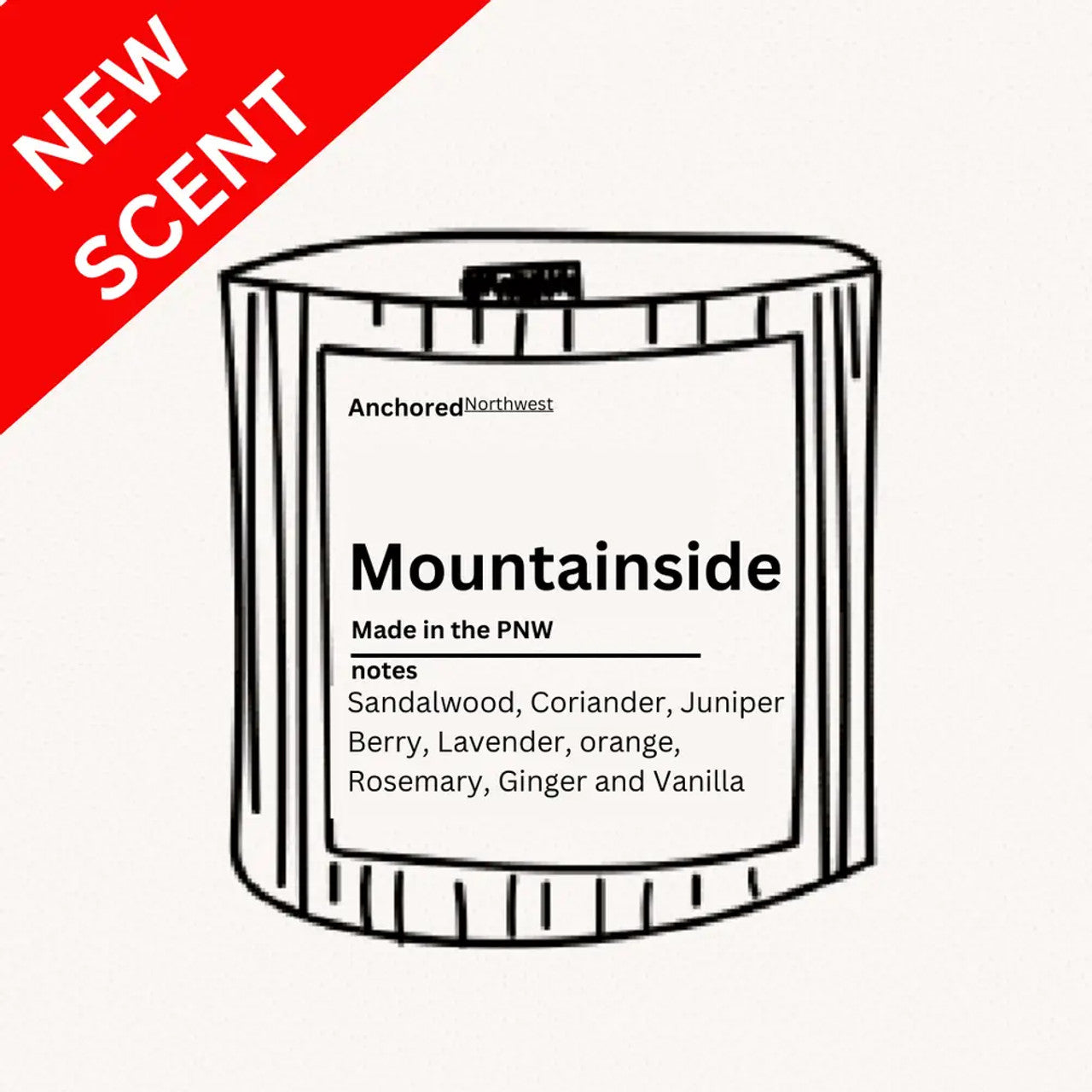 Mountainside Wood Wick Rustic Farmhouse Soy Candle