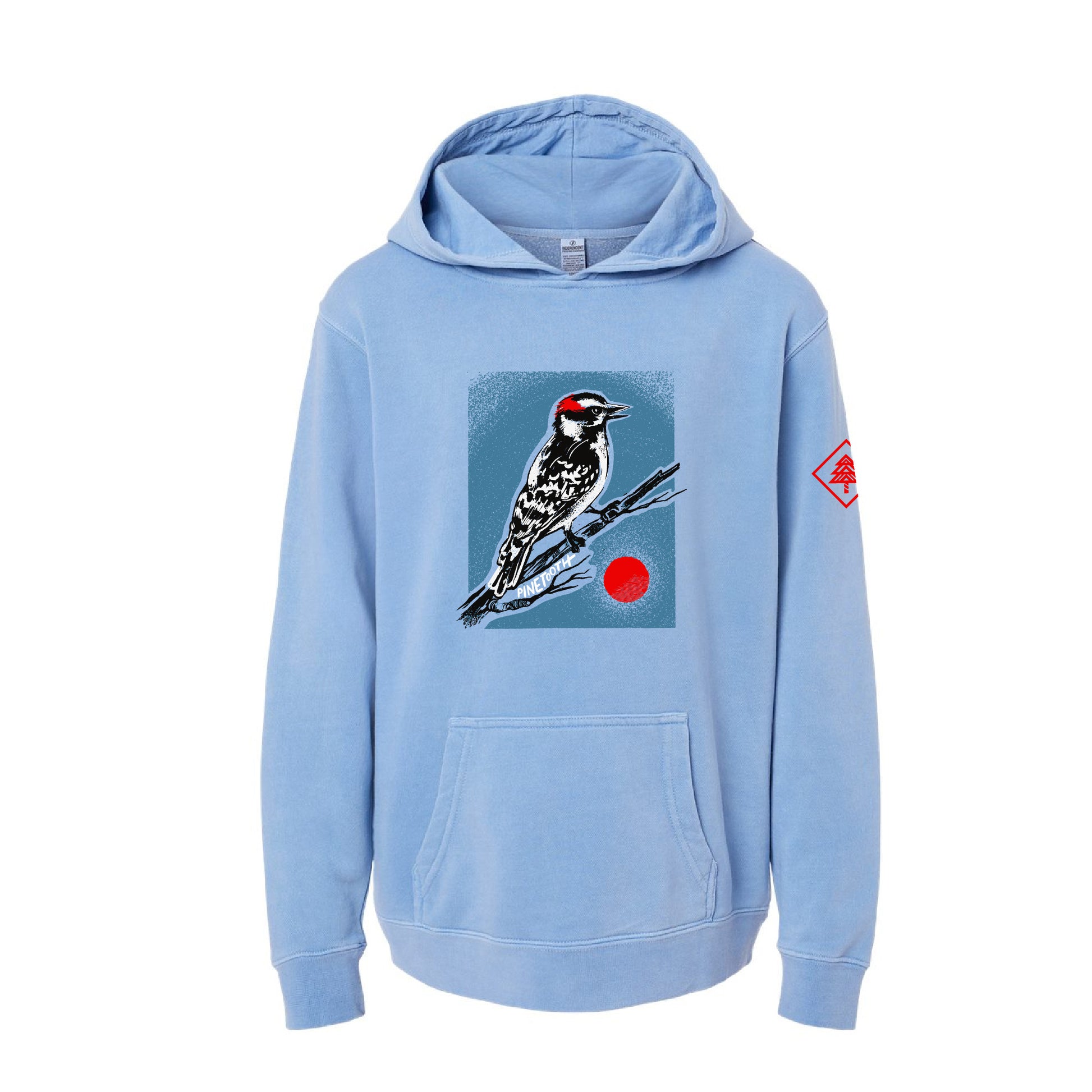 Downy Woodpecker - Youth Pigment Dye Hoodie