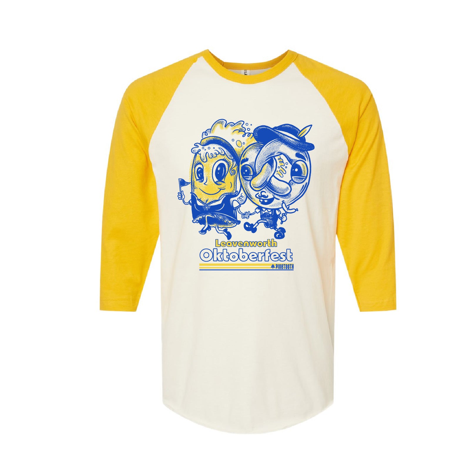 Oktoberfest: Beer & Pretzel - Ringer 3/4 Sleeve Tee