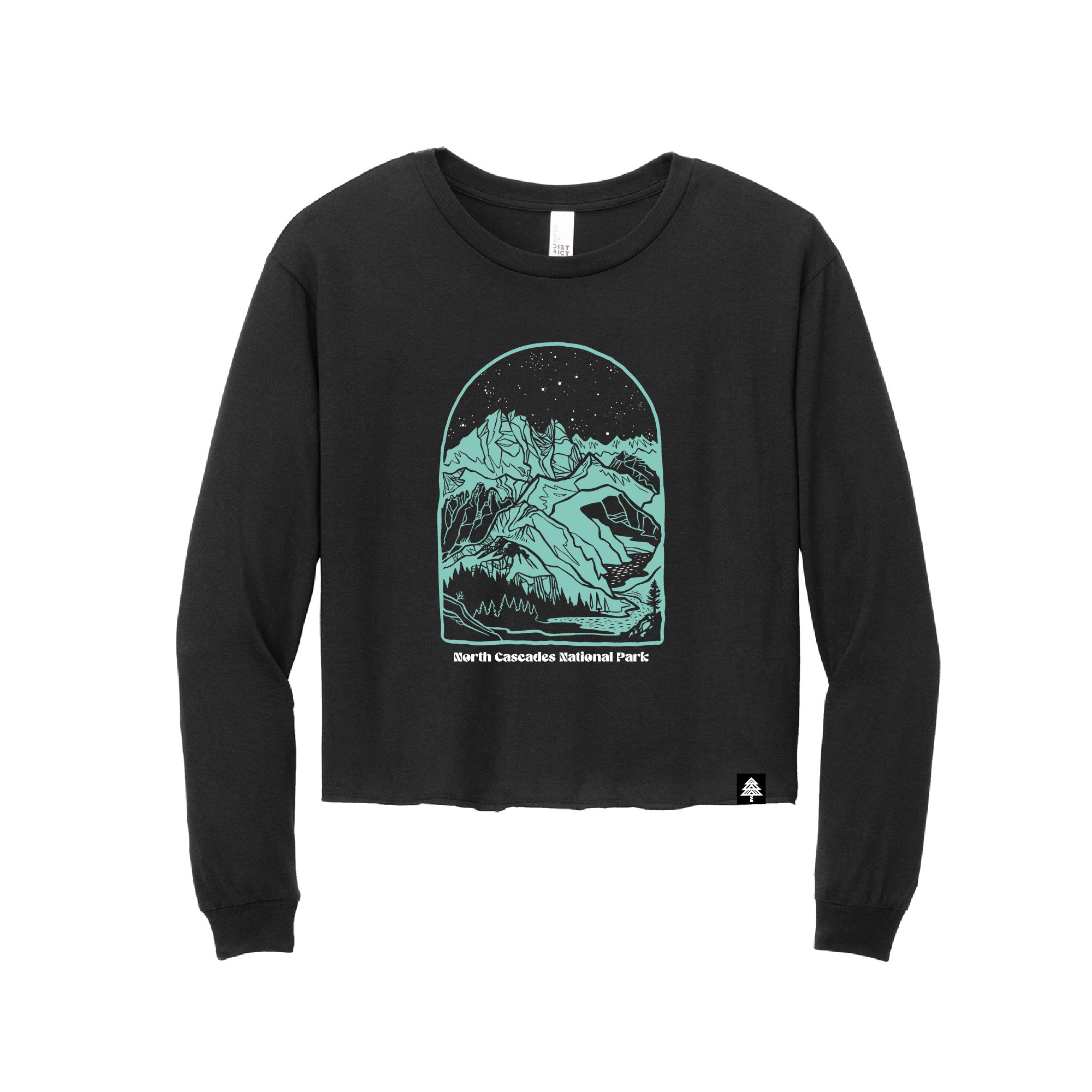 North Cascades National Park- Women's Cropped Long sleeve tee
