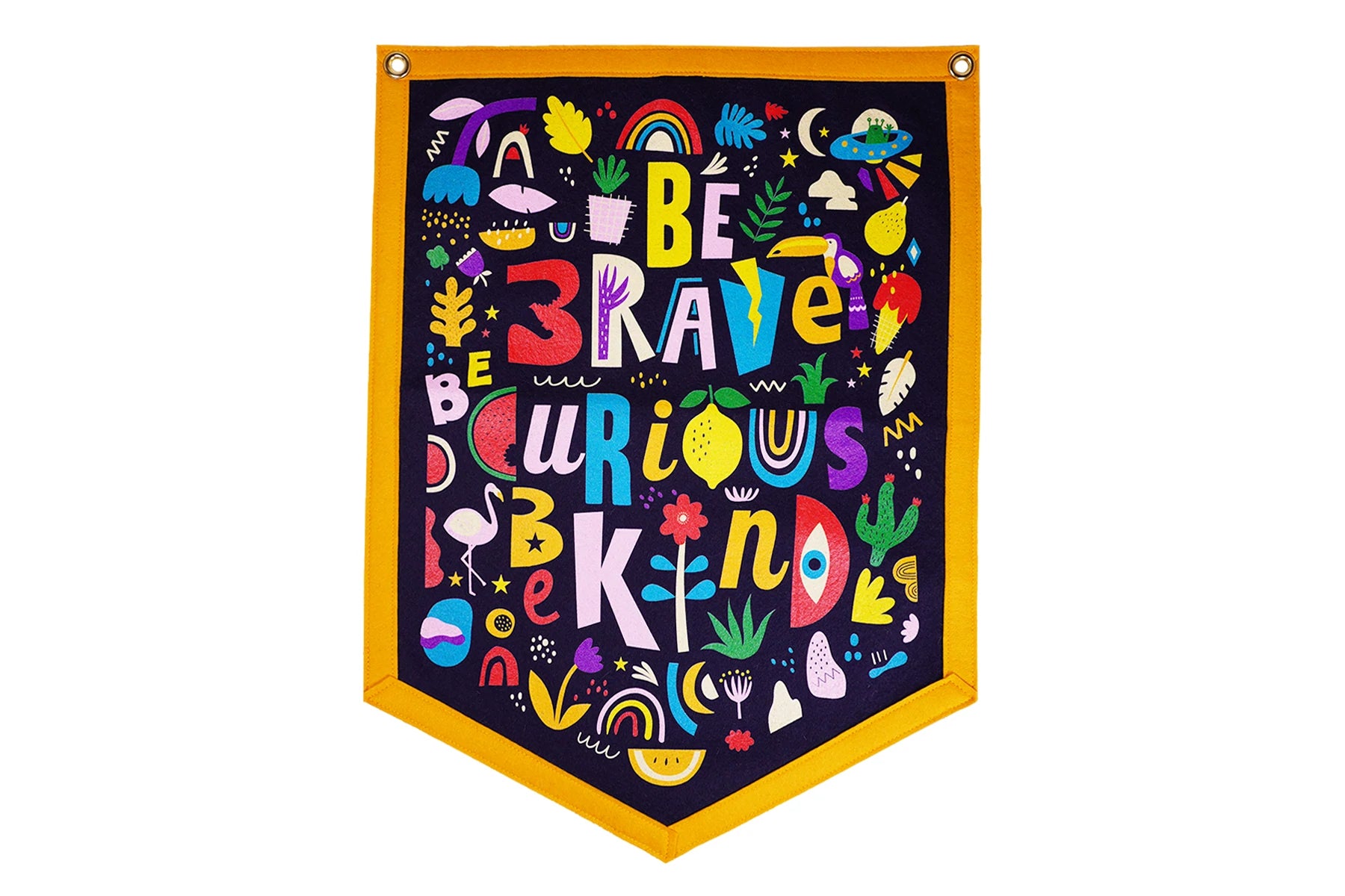 Be Brave, Be Curious, Be Kind Camp Flag
