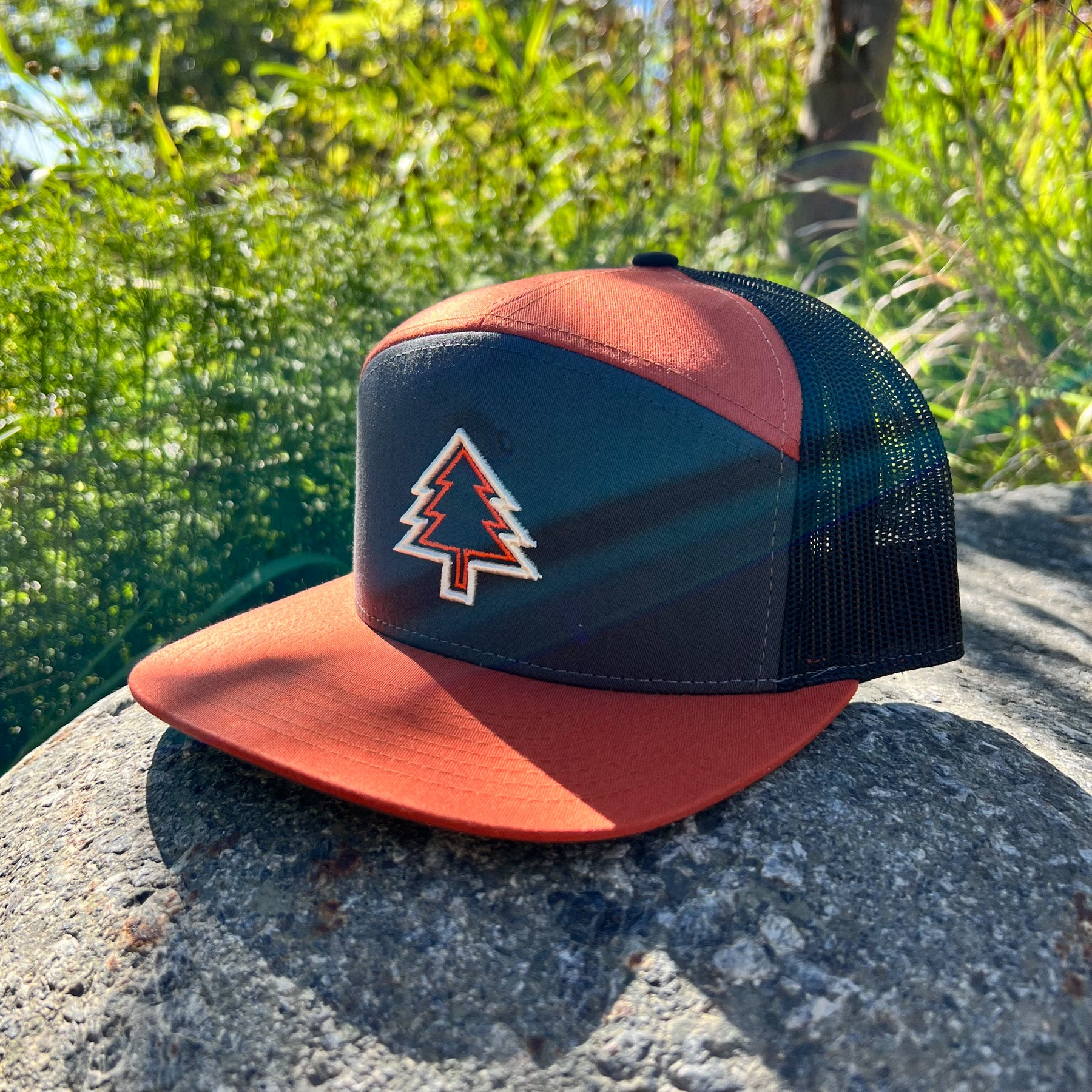 Double Tree 7-Panel Trucker