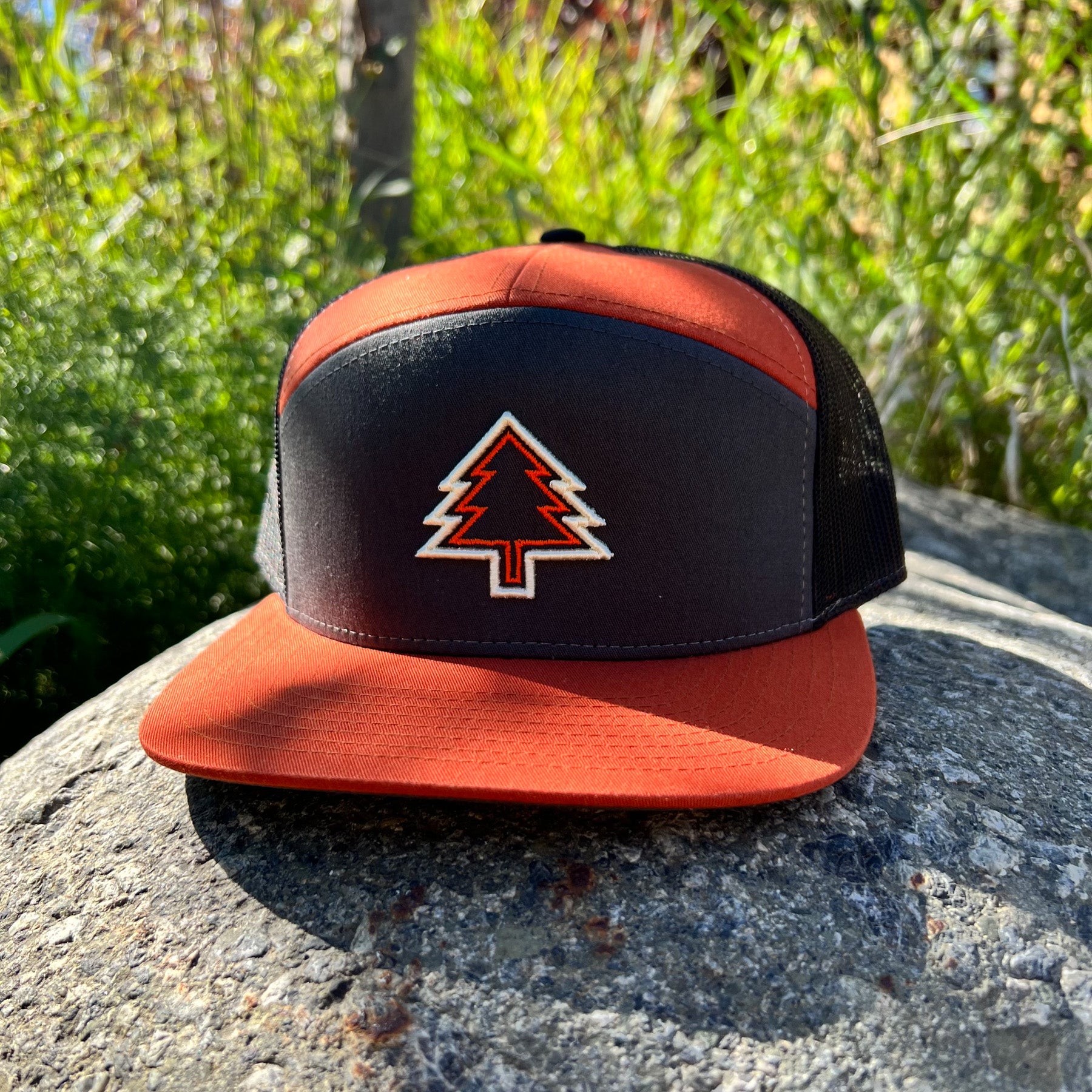 Double Tree 7-Panel Trucker