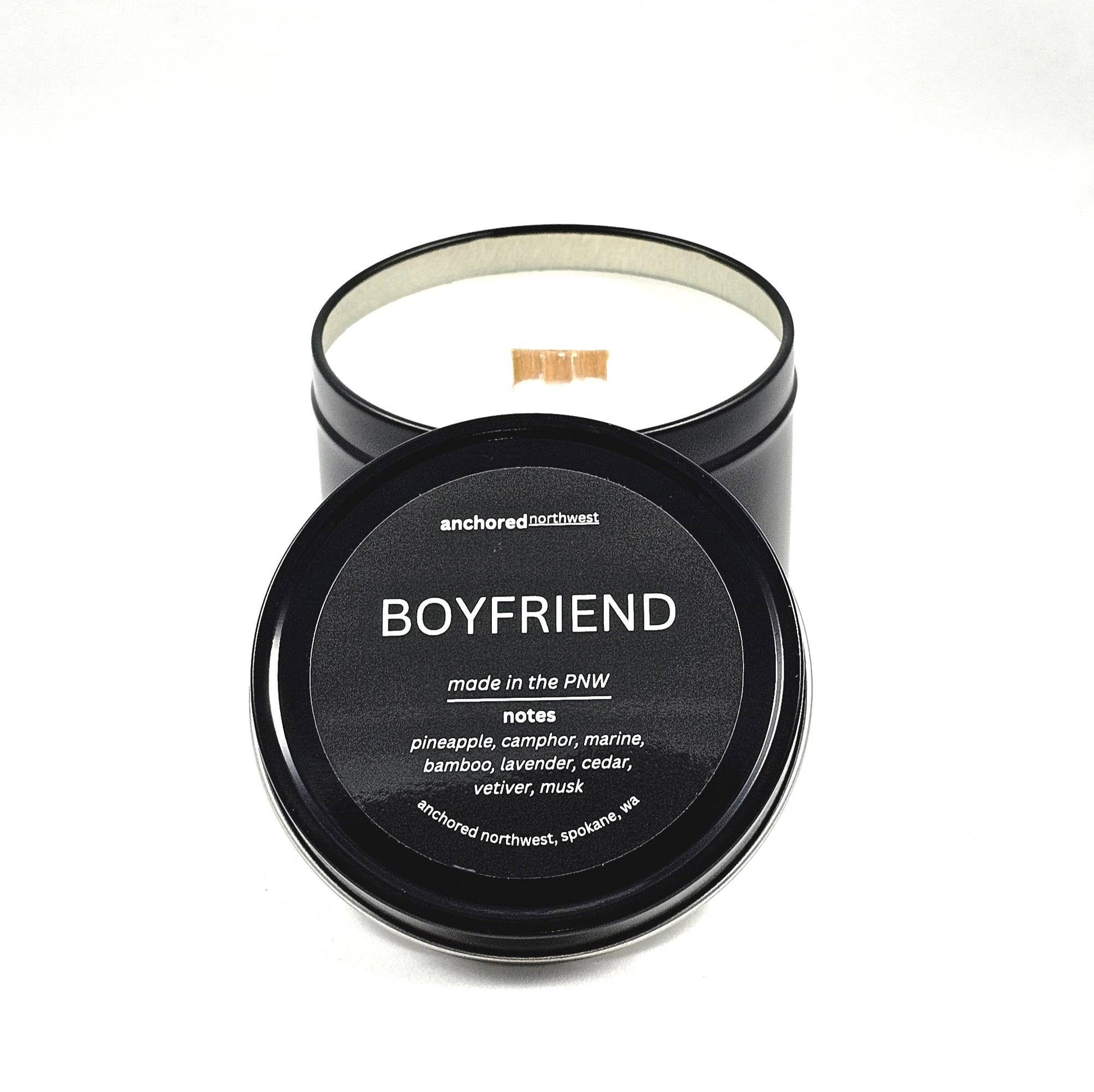 Boyfriend Wood Wick Travel Soy Candle