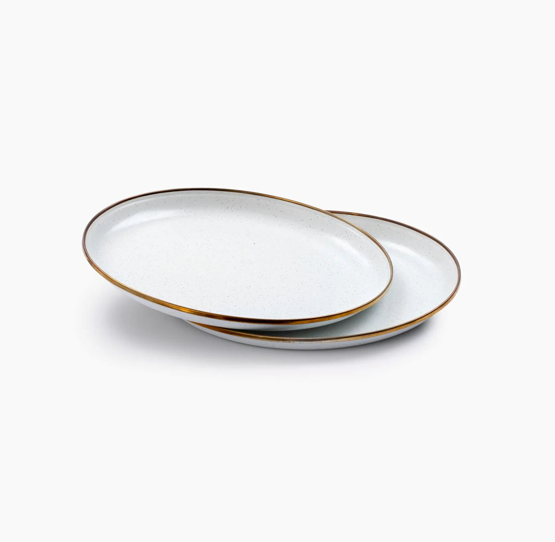 Enamel Salad Plate Set