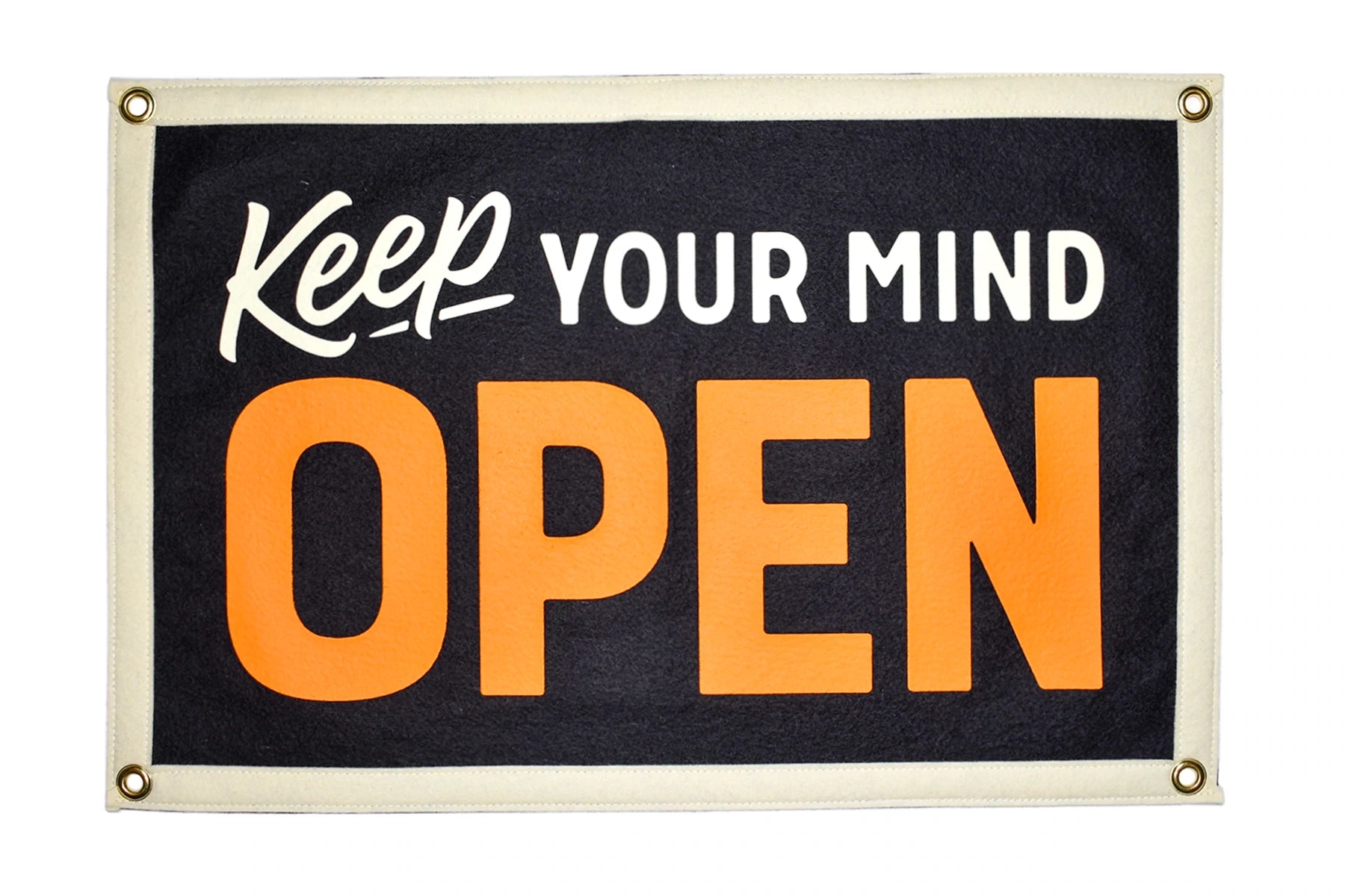 Keep Your Mind Open - Camp Flag