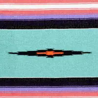 Mint Coral and Pastel Purple Diamond Yoga Blanket